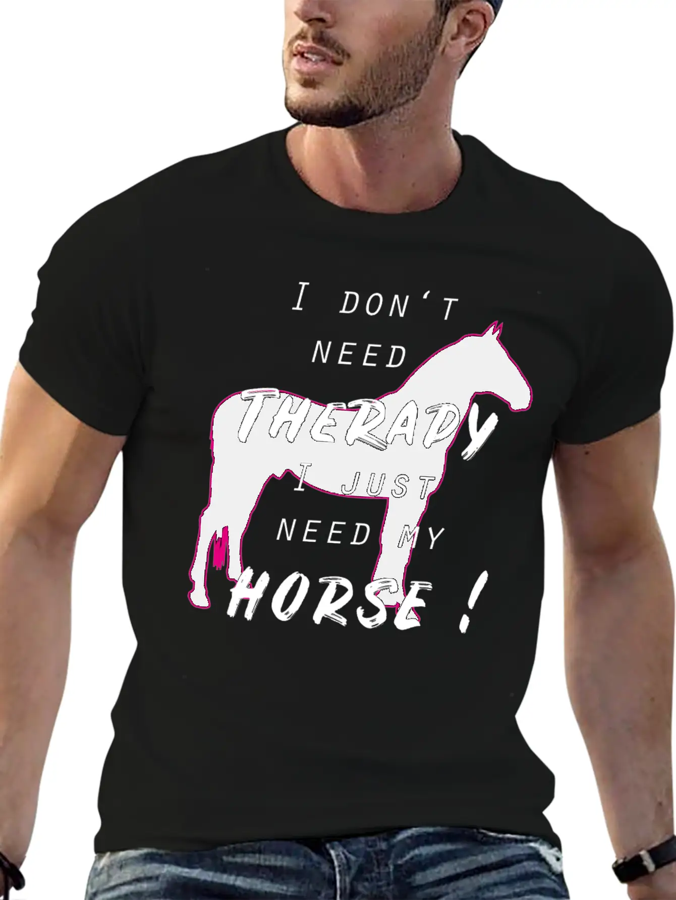 Horse Horses Riding Therapy Horseback Ride Gift Unisex Casual T-Shirt – Clean Design For Daily Comfort
