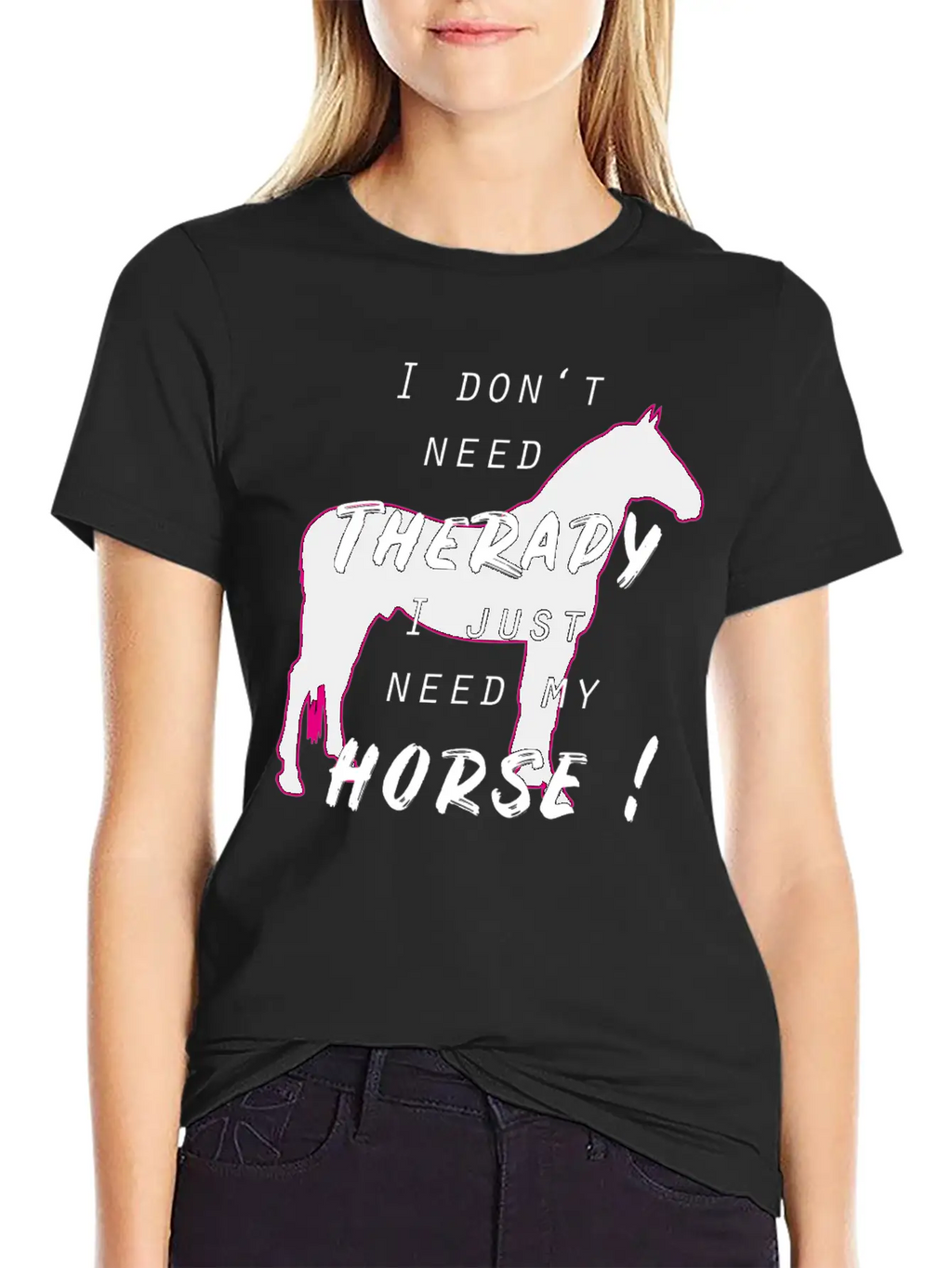 Horse Horses Riding Therapy Horseback Ride Gift Unisex Casual T-Shirt – Clean Design For Daily Comfort