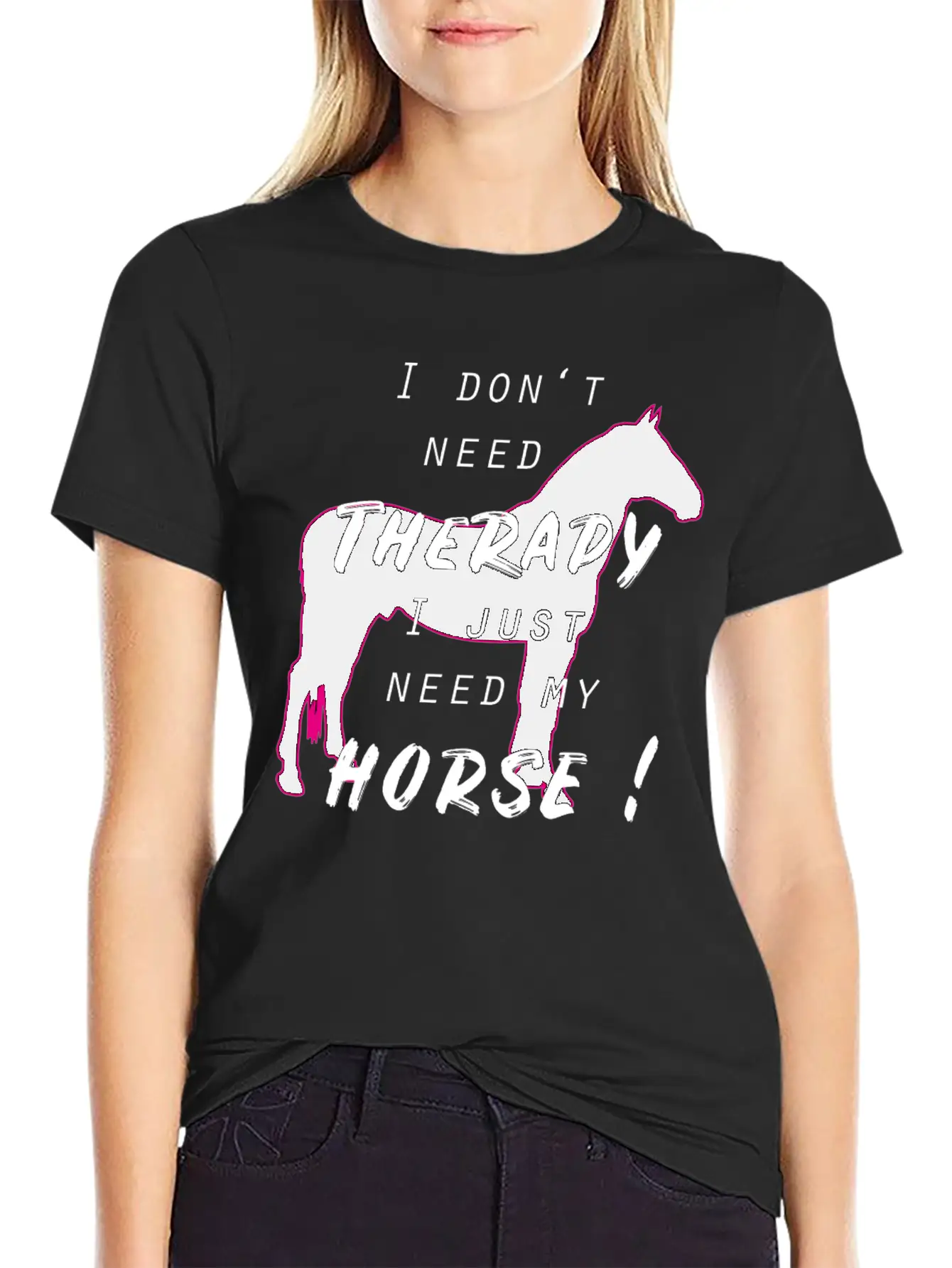 Horse Horses Riding Therapy Horseback Ride Gift Unisex Casual T-Shirt – Clean Design For Daily Comfort