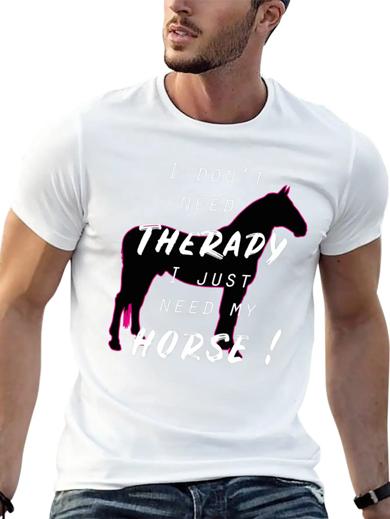Horse Horses Riding Therapy Horseback Ride Gift Unisex Casual T-Shirt – Clean Design For Daily Comfort