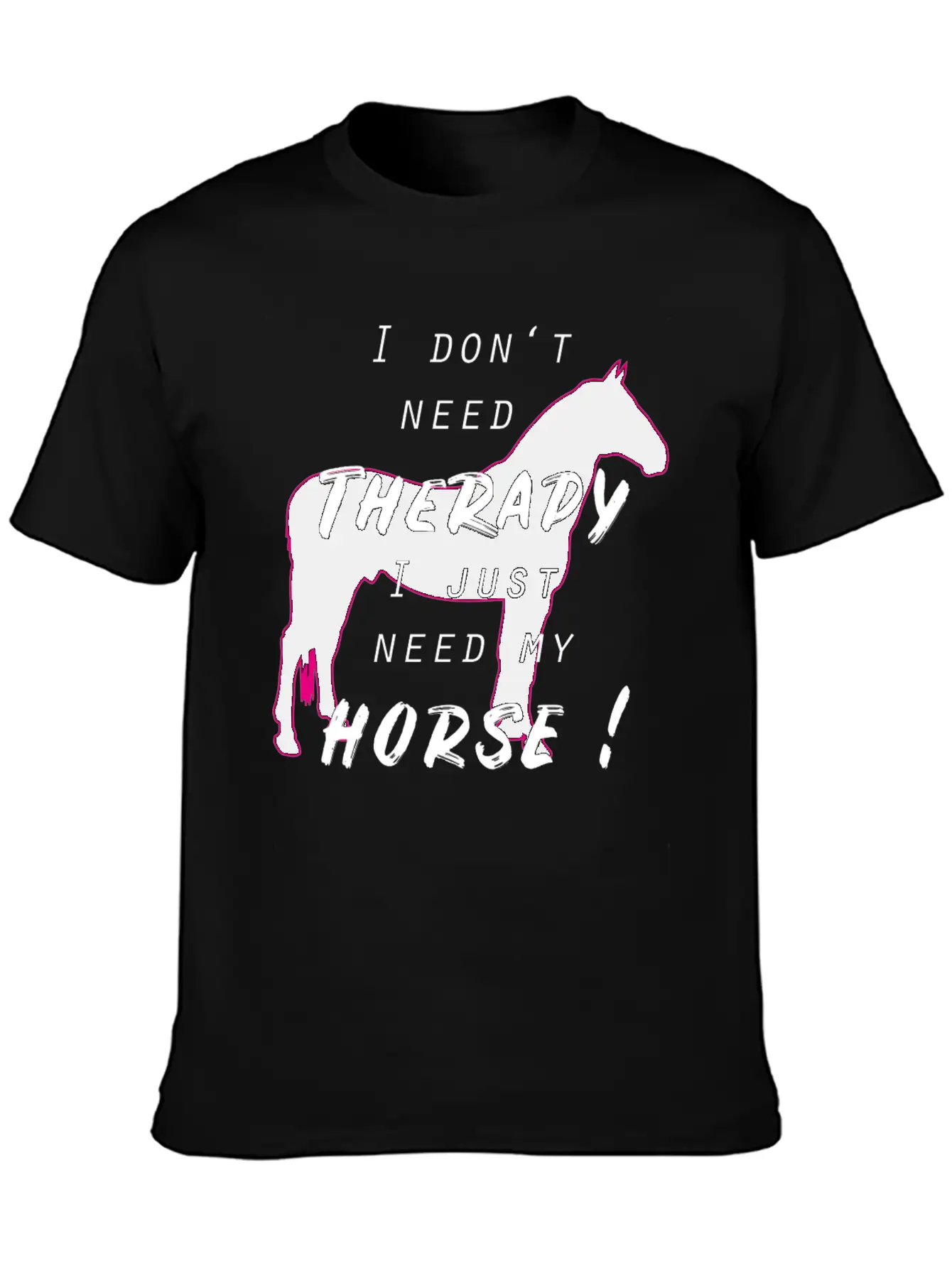 Horse Horses Riding Therapy Horseback Ride Gift Unisex Casual T-Shirt – Clean Design For Daily Comfort