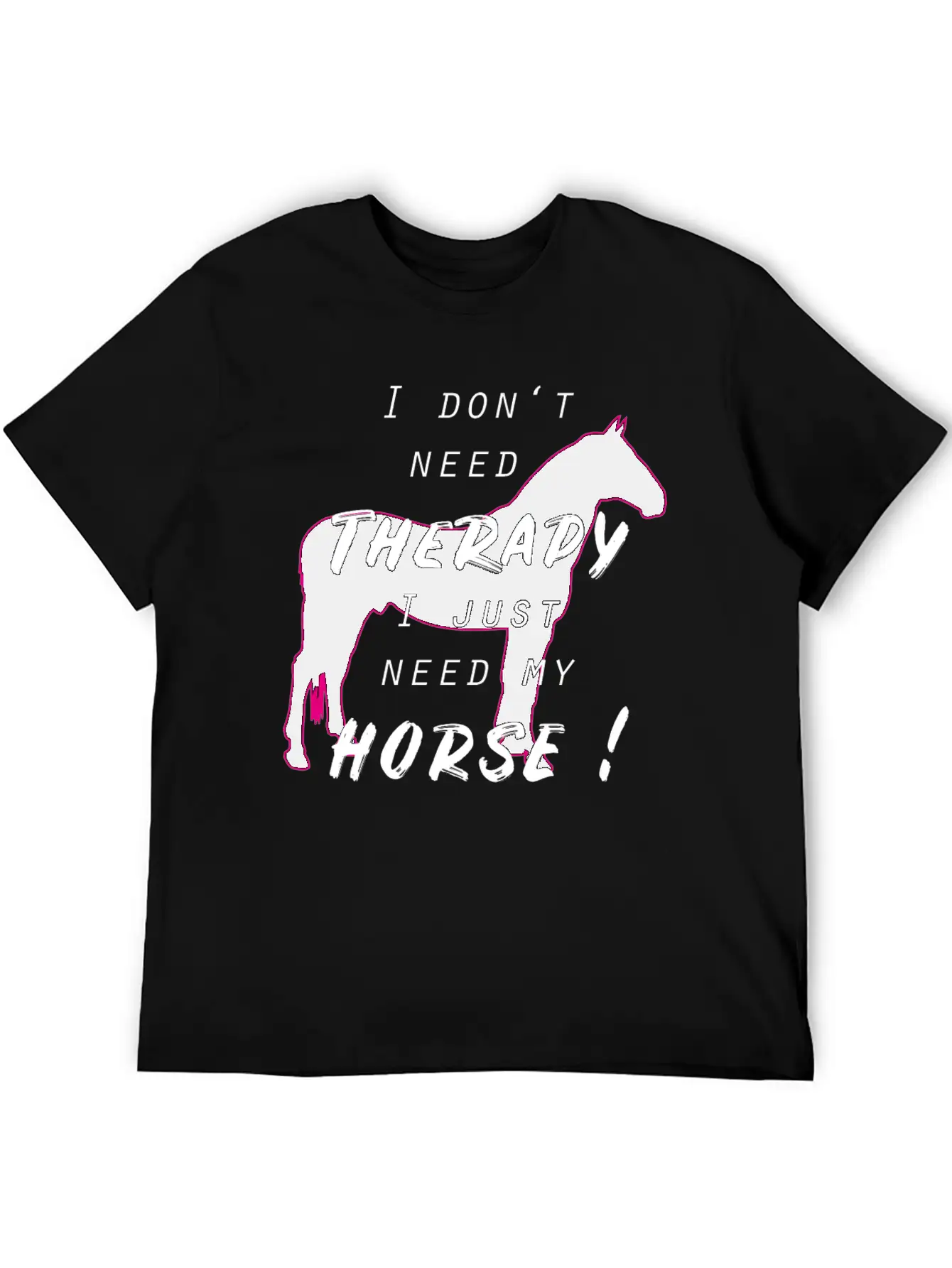 Horse Horses Riding Therapy Horseback Ride Gift Unisex Casual T-Shirt – Clean Design For Daily Comfort