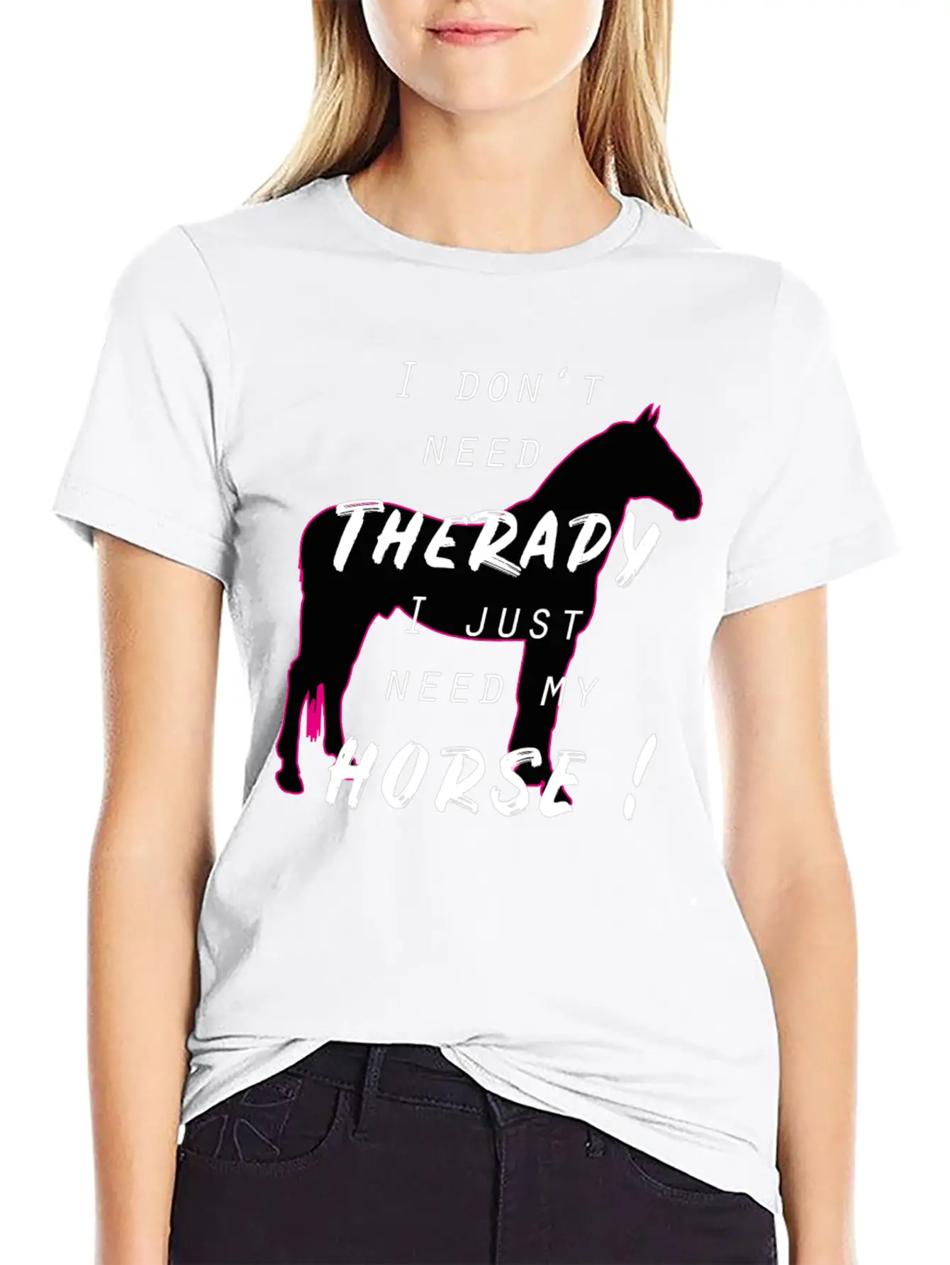 Horse Horses Riding Therapy Horseback Ride Gift Unisex Casual T-Shirt – Clean Design For Daily Comfort