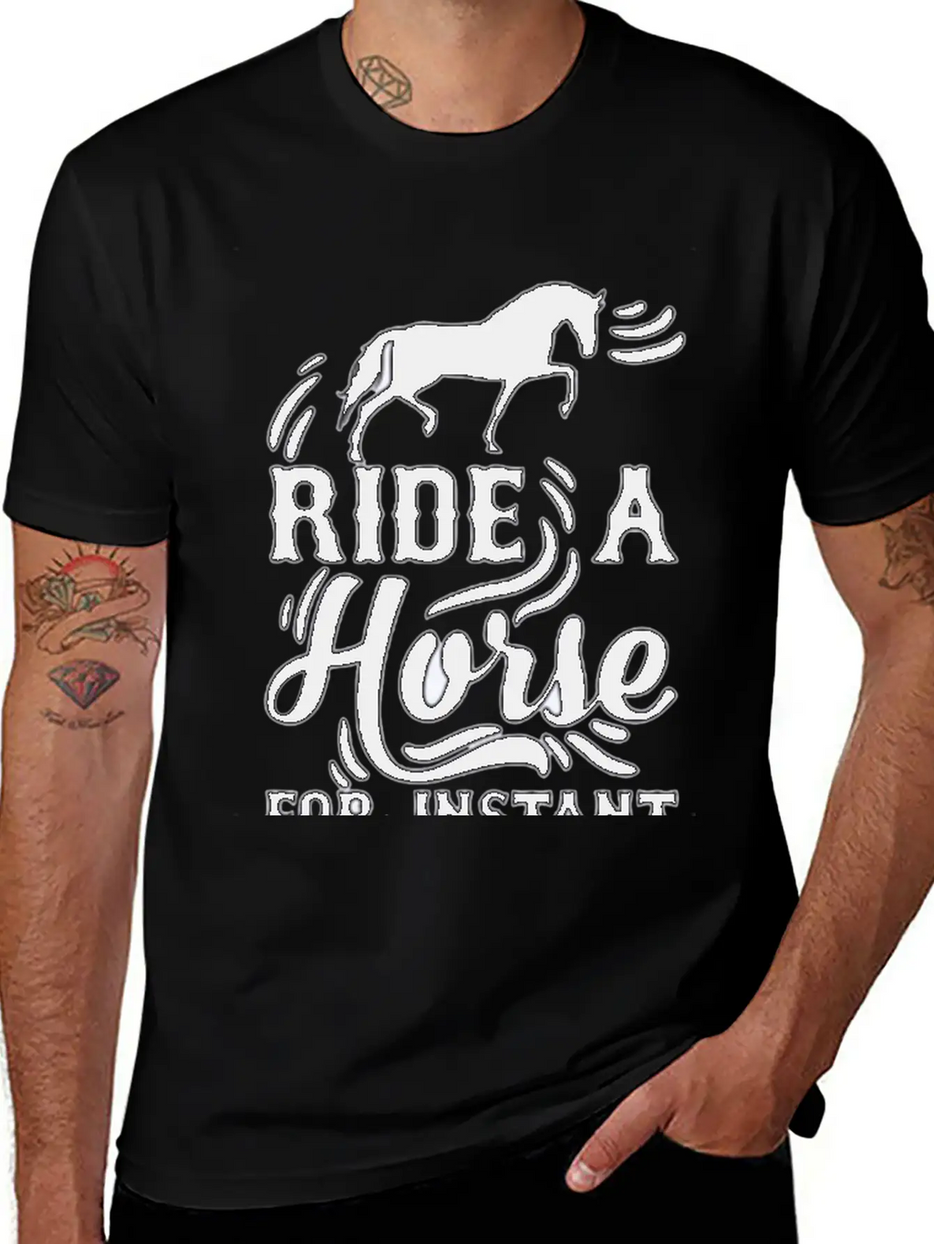 Horse Instant Happiness Stylish Everyday T-Shirt – Unisex Basic Cotton Tee