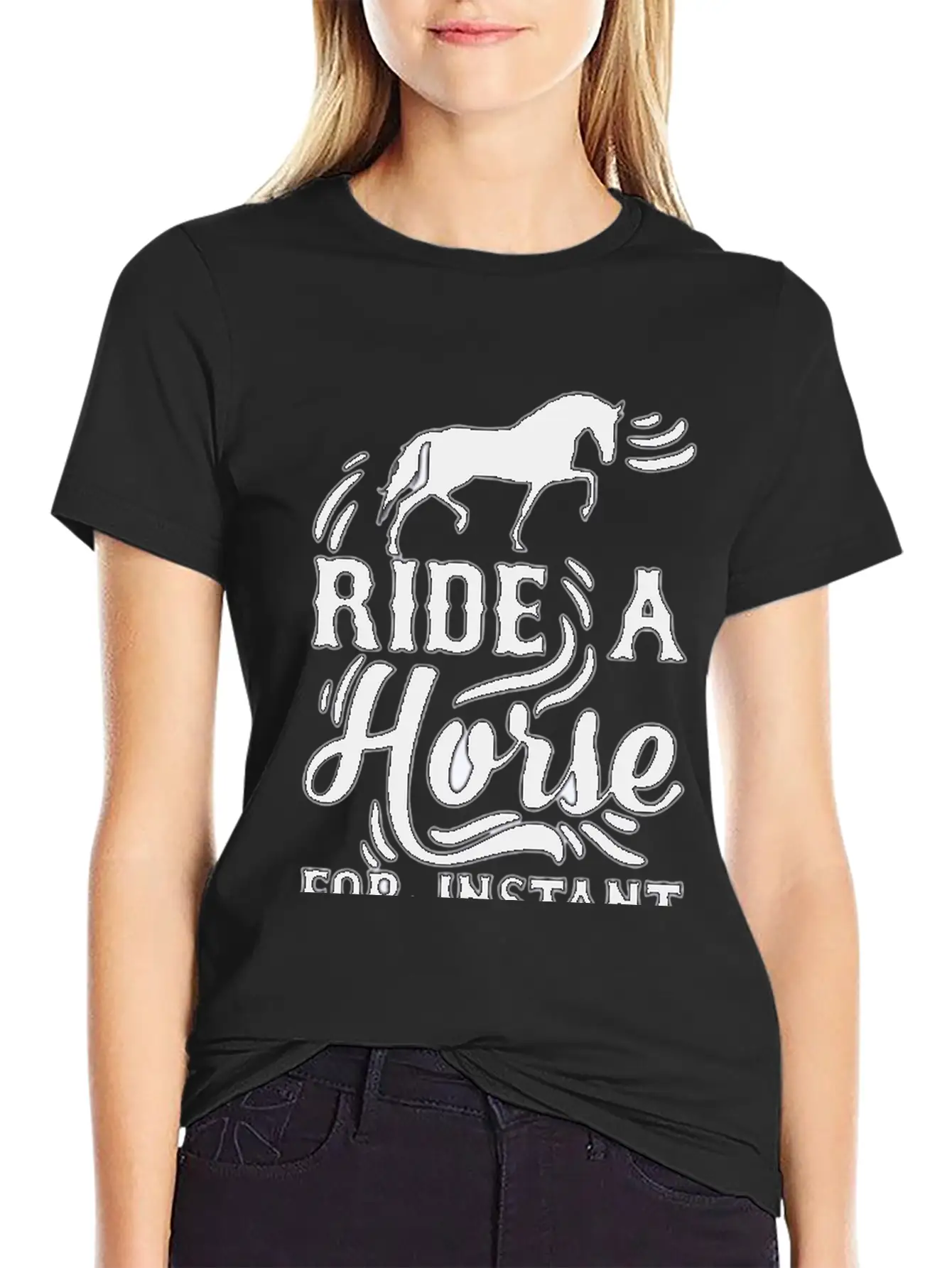 Horse Instant Happiness Stylish Everyday T-Shirt – Unisex Basic Cotton Tee