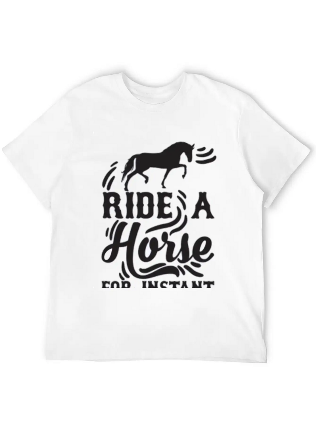 Horse Instant Happiness Stylish Everyday T-Shirt – Unisex Basic Cotton Tee