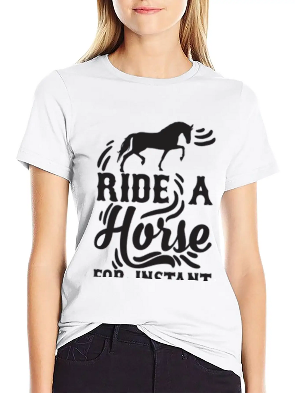 Horse Instant Happiness Stylish Everyday T-Shirt – Unisex Basic Cotton Tee
