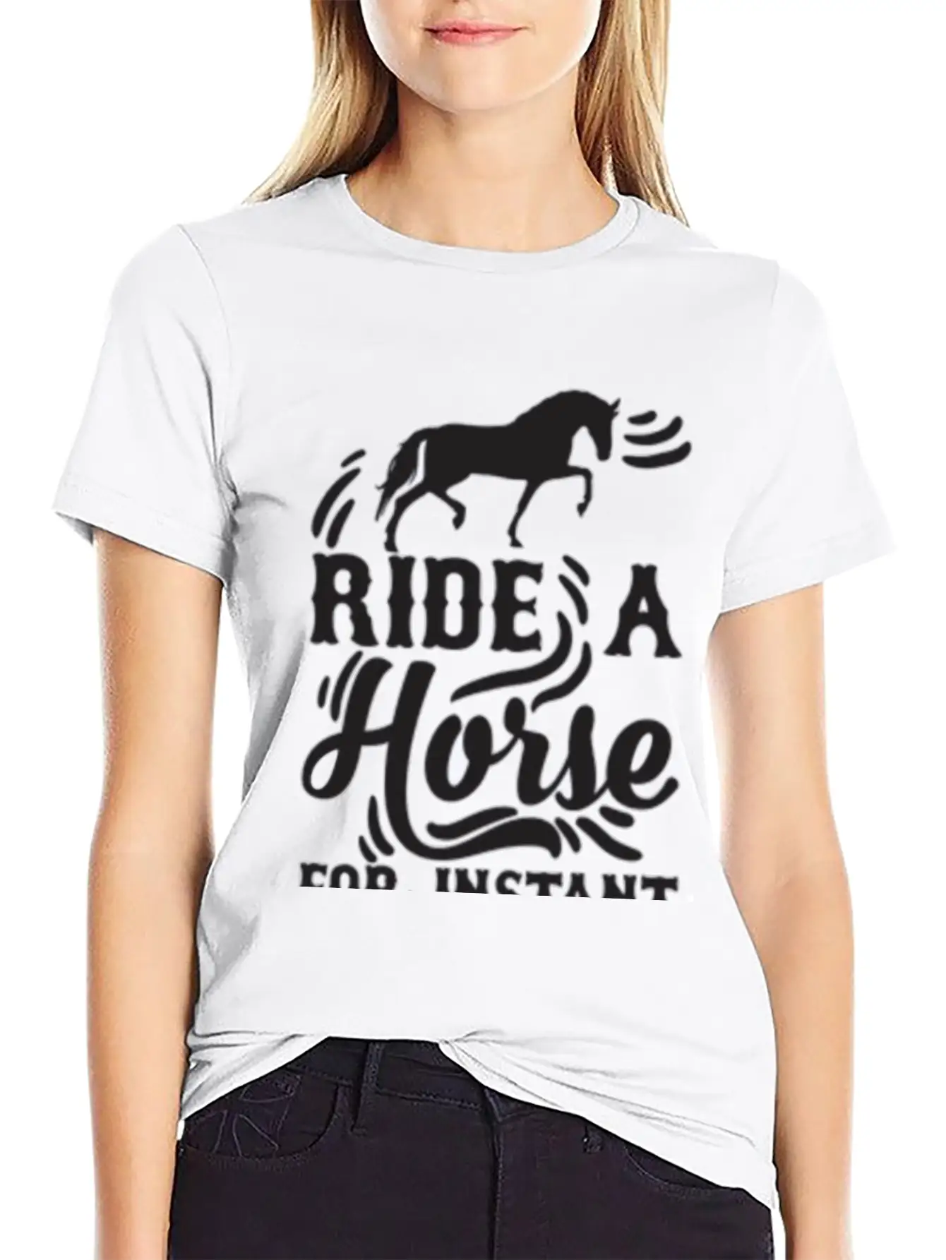 Horse Instant Happiness Stylish Everyday T-Shirt – Unisex Basic Cotton Tee