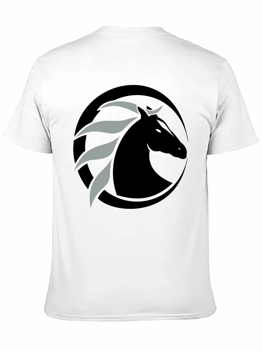 Horse Logo Unisex Casual T-Shirt – Clean Design For Daily Comfort