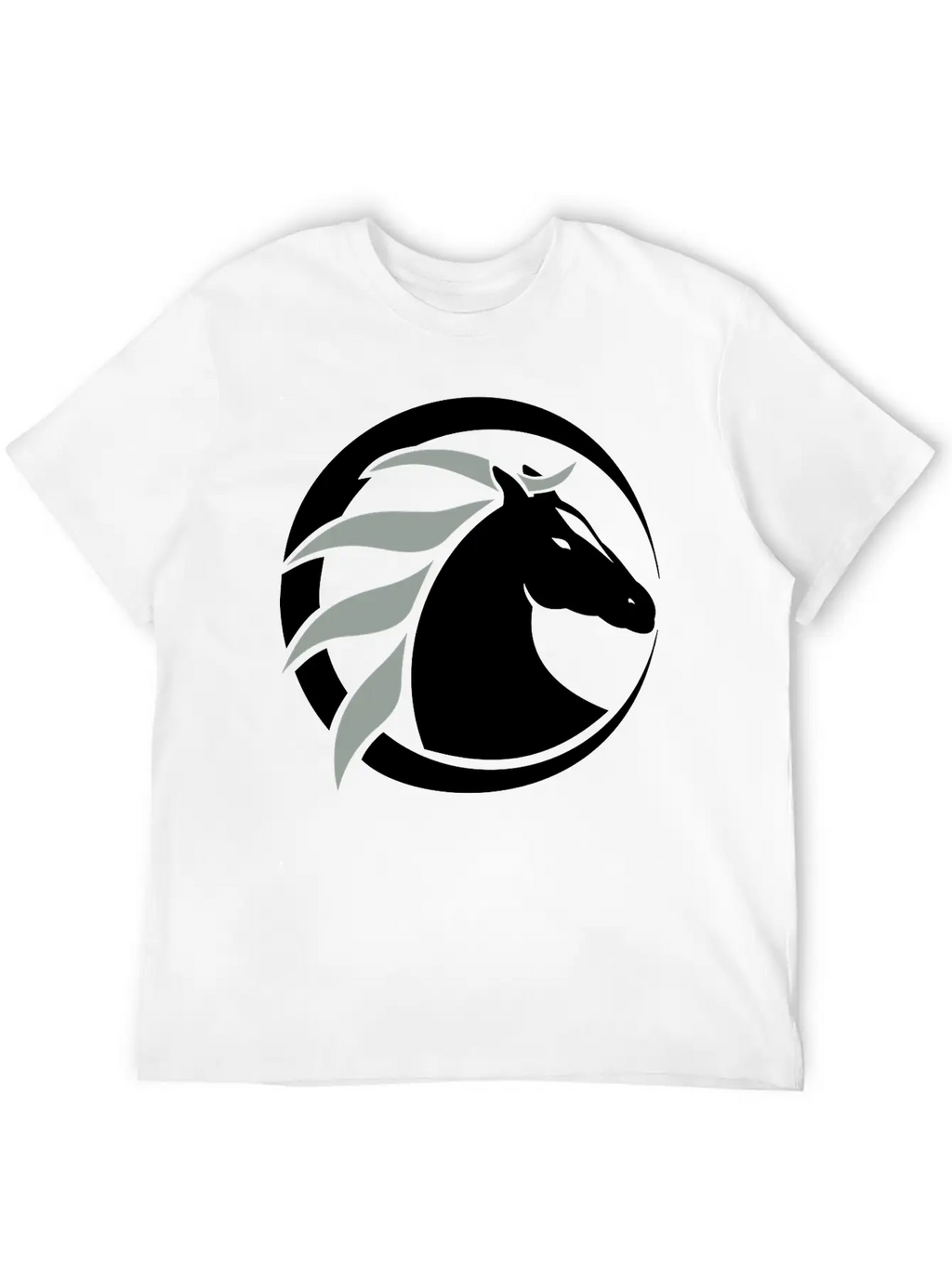 Horse Logo Unisex Casual T-Shirt – Clean Design For Daily Comfort