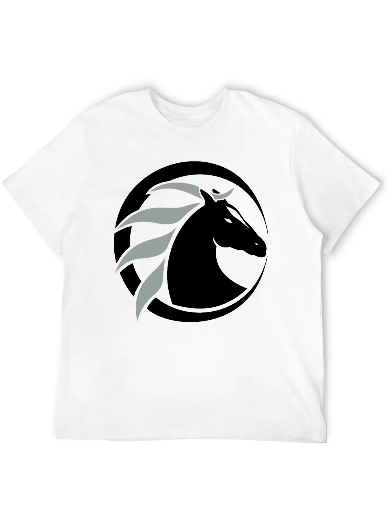 Horse Logo Unisex Casual T-Shirt – Clean Design For Daily Comfort