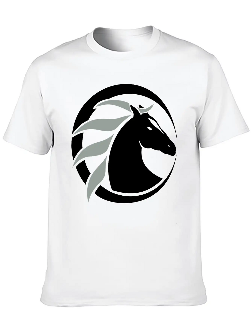 Horse Logo Unisex Casual T-Shirt – Clean Design For Daily Comfort