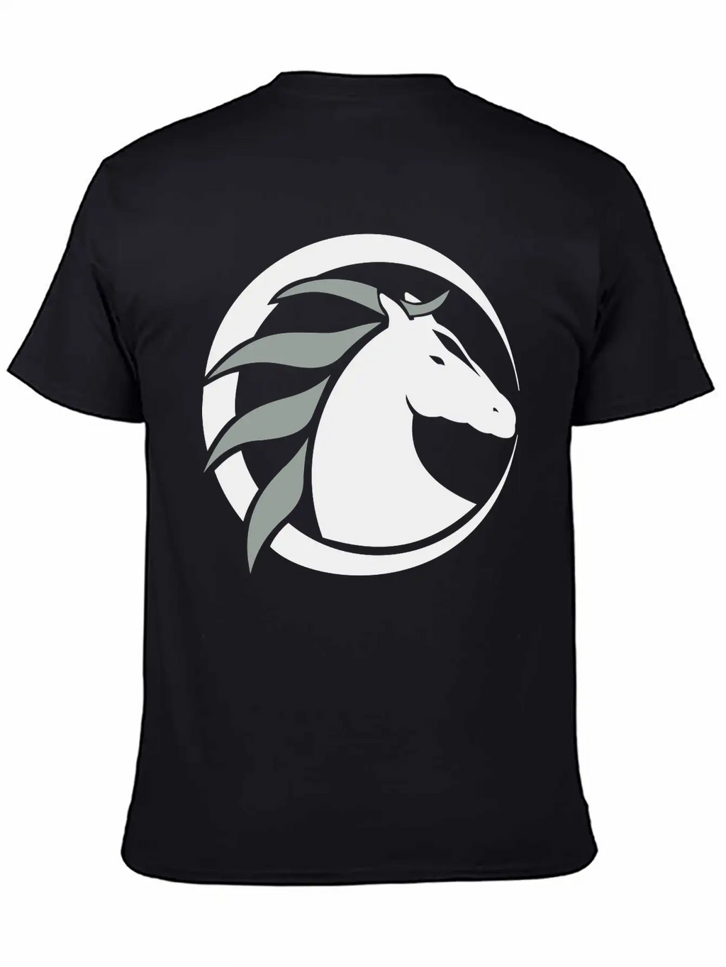 Horse Logo Unisex Casual T-Shirt – Clean Design For Daily Comfort