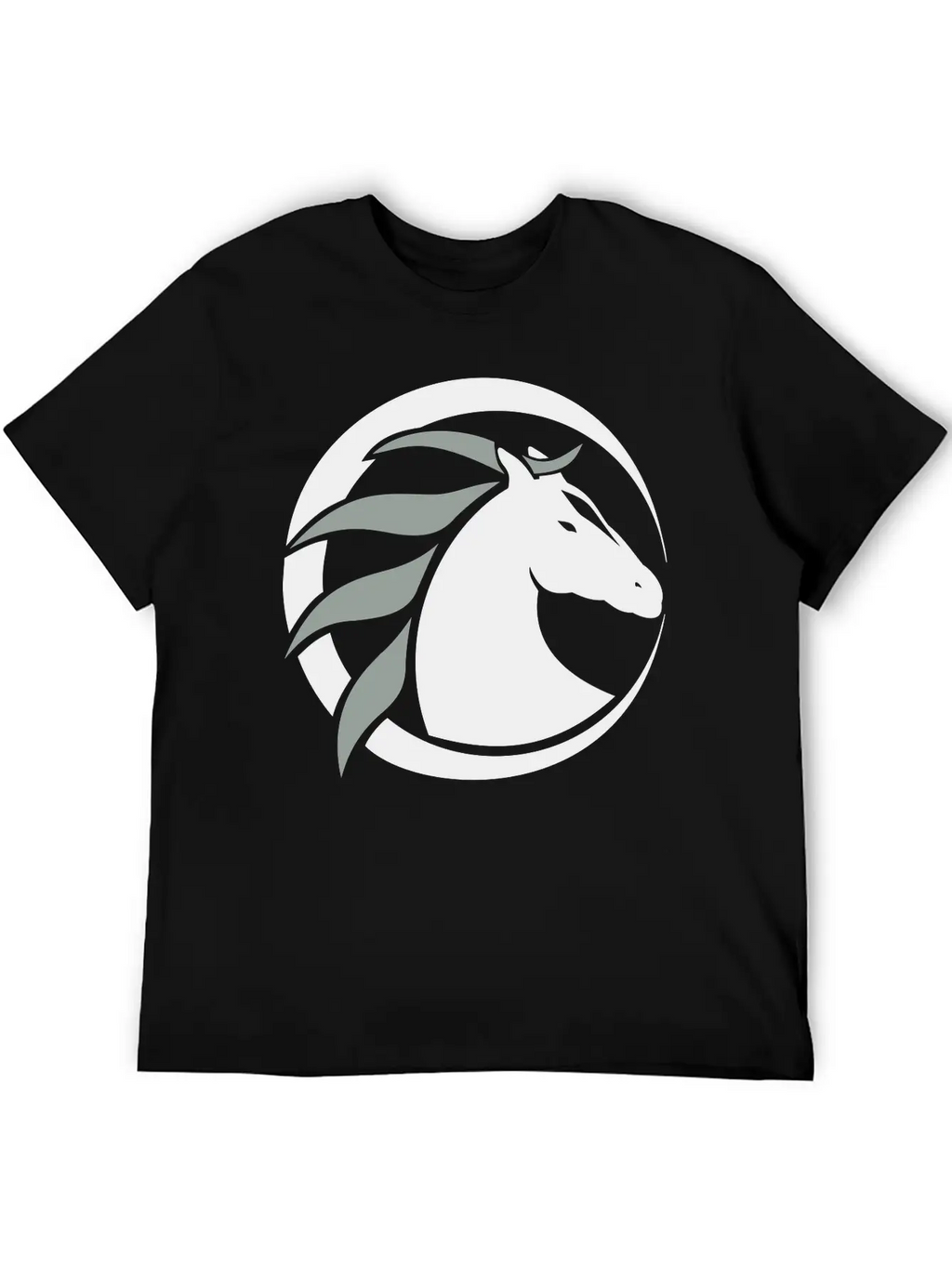Horse Logo Unisex Casual T-Shirt – Clean Design For Daily Comfort