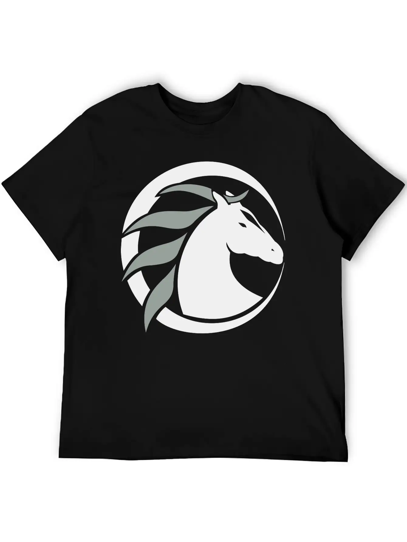 Horse Logo Unisex Casual T-Shirt – Clean Design For Daily Comfort