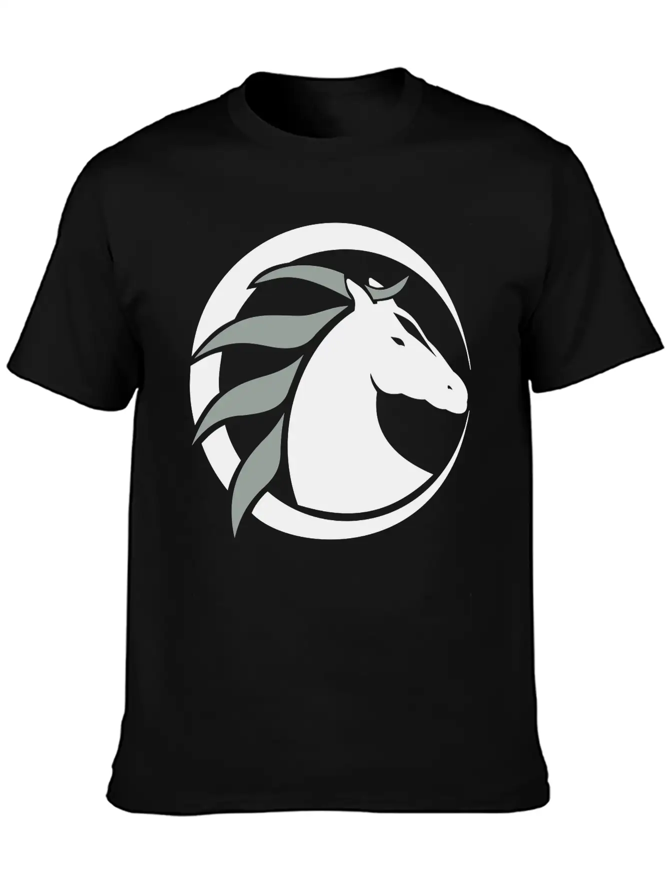 Horse Logo Unisex Casual T-Shirt – Clean Design For Daily Comfort