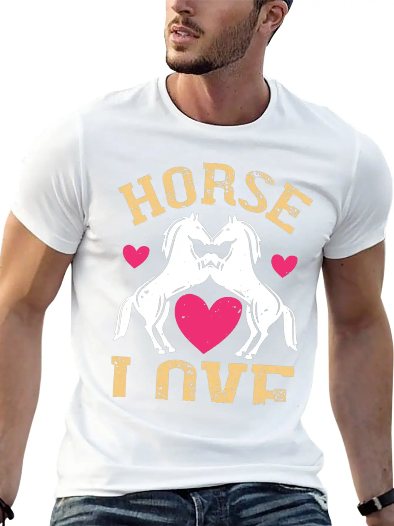 Horse Love Essential Cotton Tee For Daily Outfits – Unisex Style