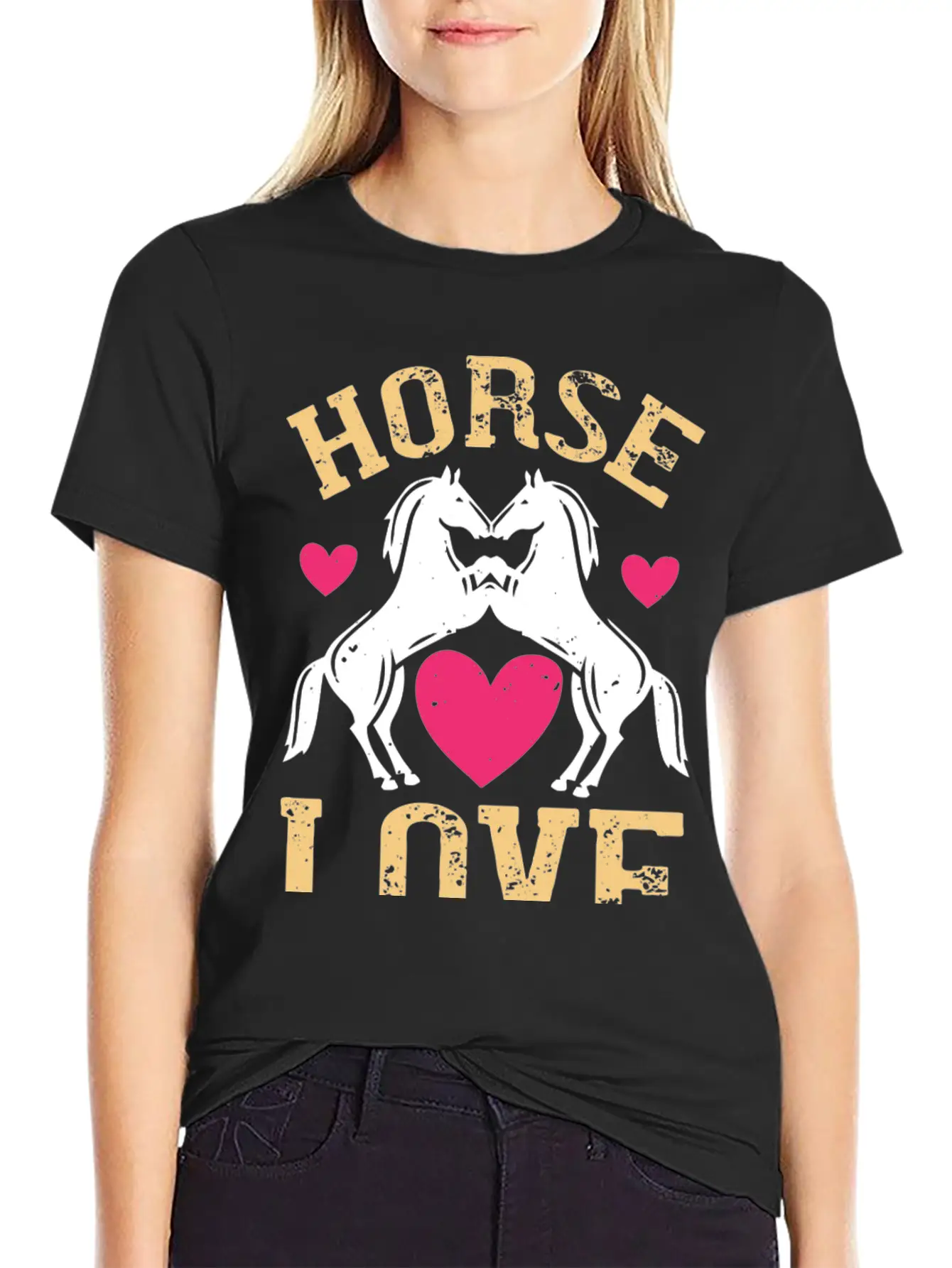 Horse Love Essential Cotton Tee For Daily Outfits – Unisex Style