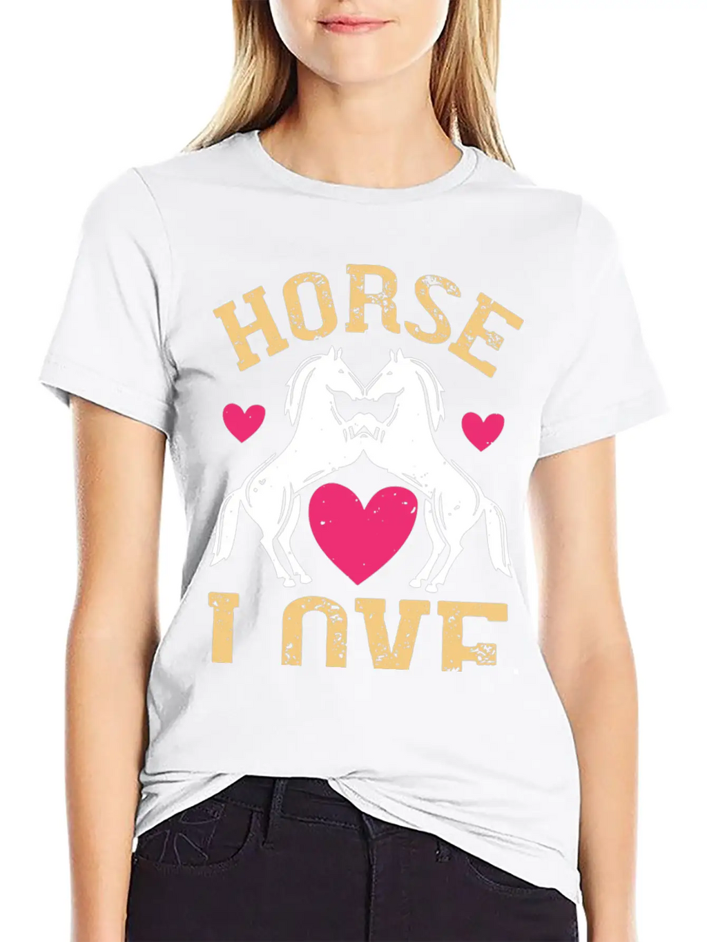 Horse Love Essential Cotton Tee For Daily Outfits – Unisex Style