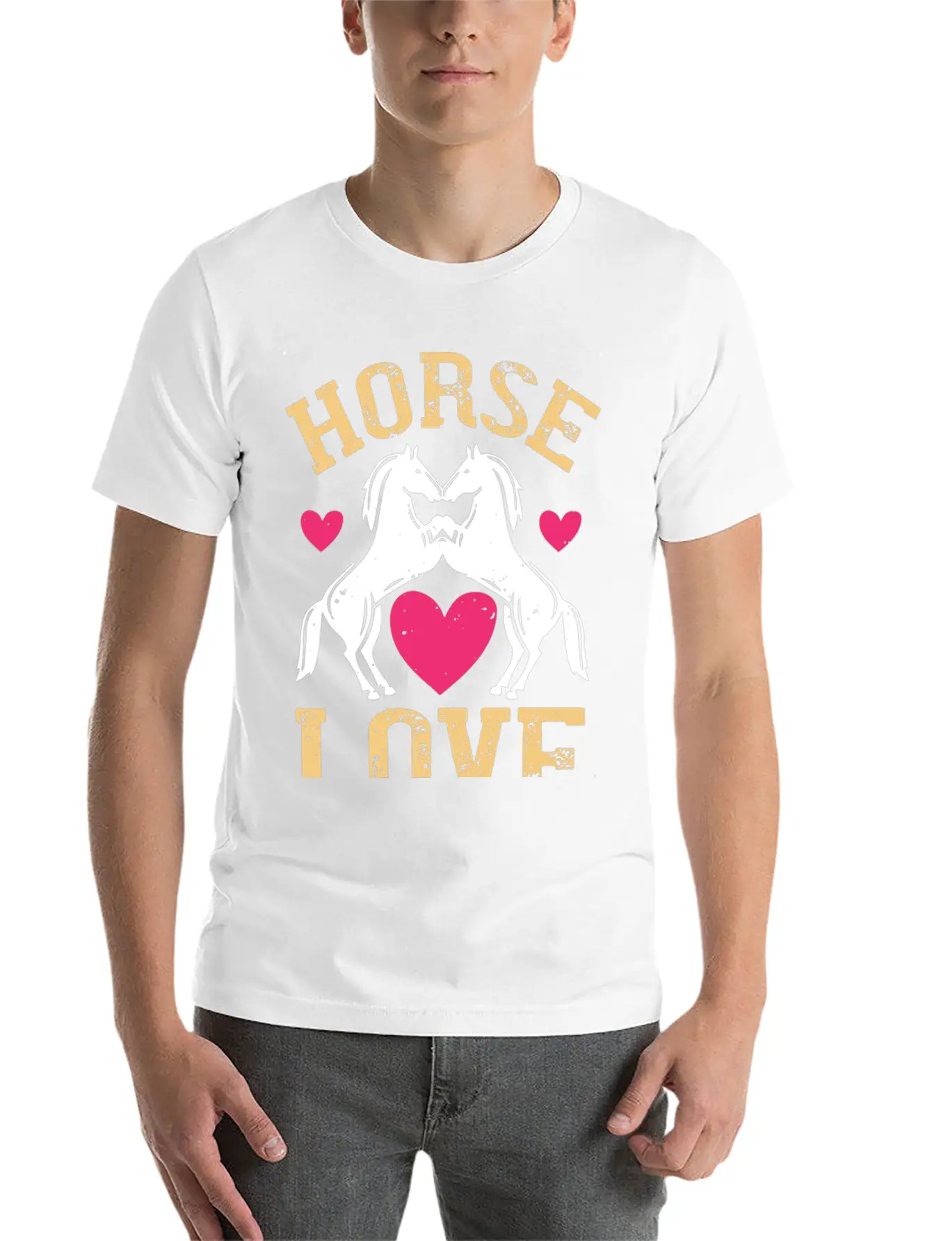 Horse Love Essential Cotton Tee For Daily Outfits – Unisex Style