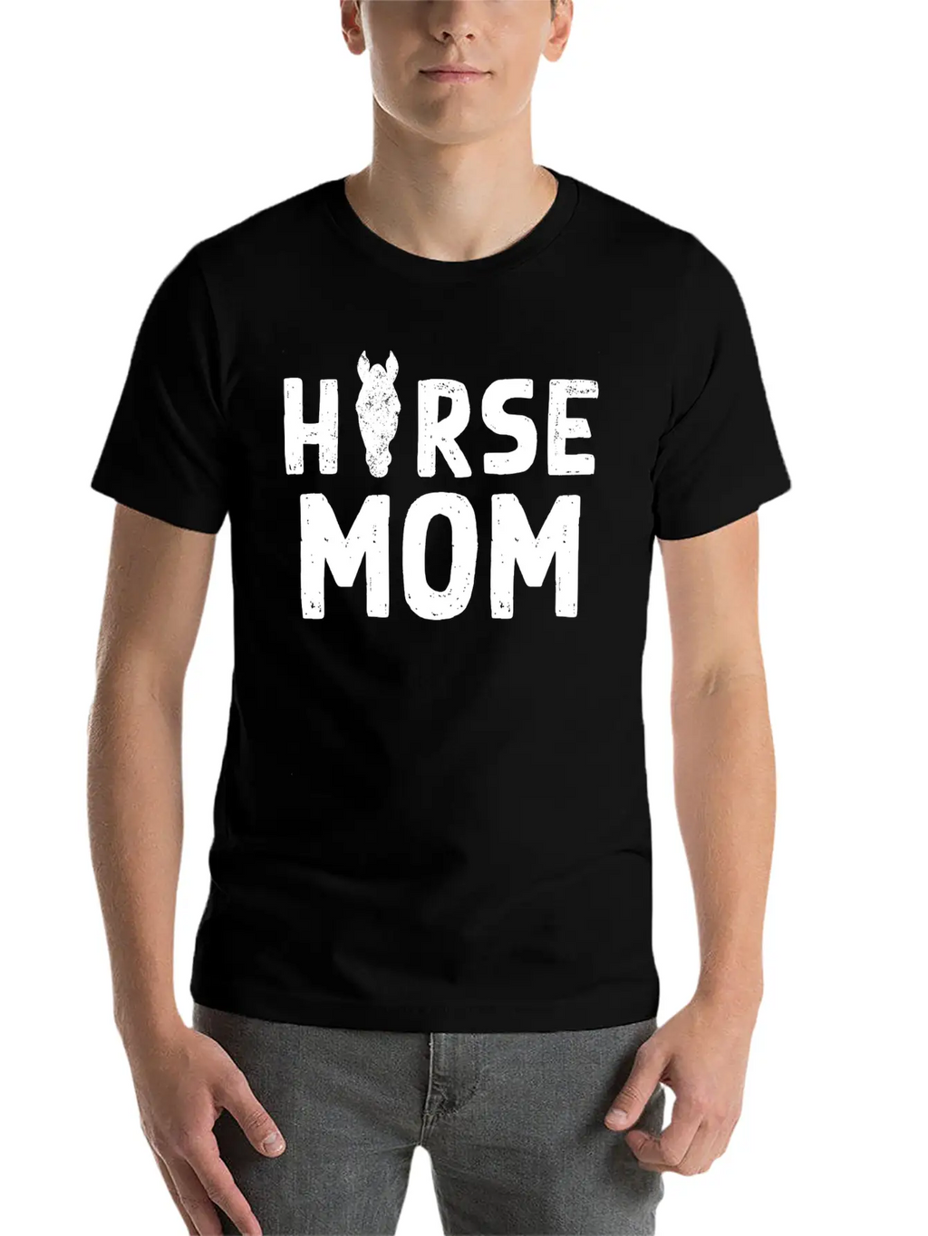 Horse Mom Design For Domestic Horse Pet Owners Breathable Soft Cotton T-Shirt – Timeless Casual Look
