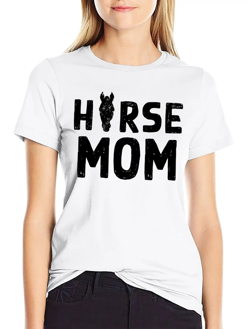 Horse Mom Design For Domestic Horse Pet Owners Breathable Soft Cotton T-Shirt – Timeless Casual Look