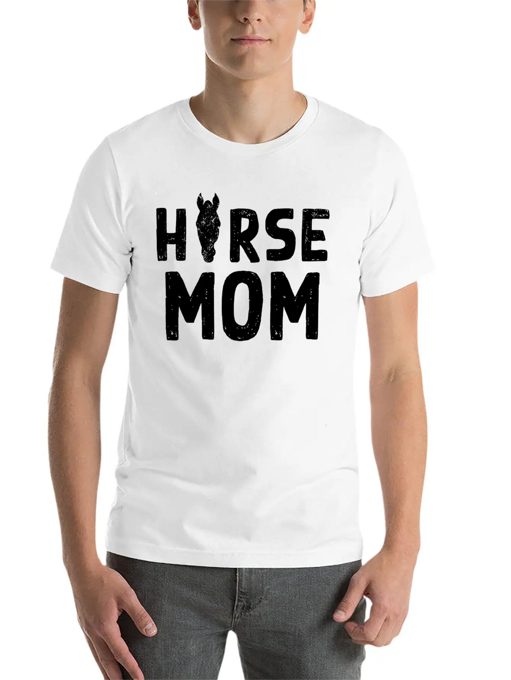 Horse Mom Design For Domestic Horse Pet Owners Breathable Soft Cotton T-Shirt – Timeless Casual Look
