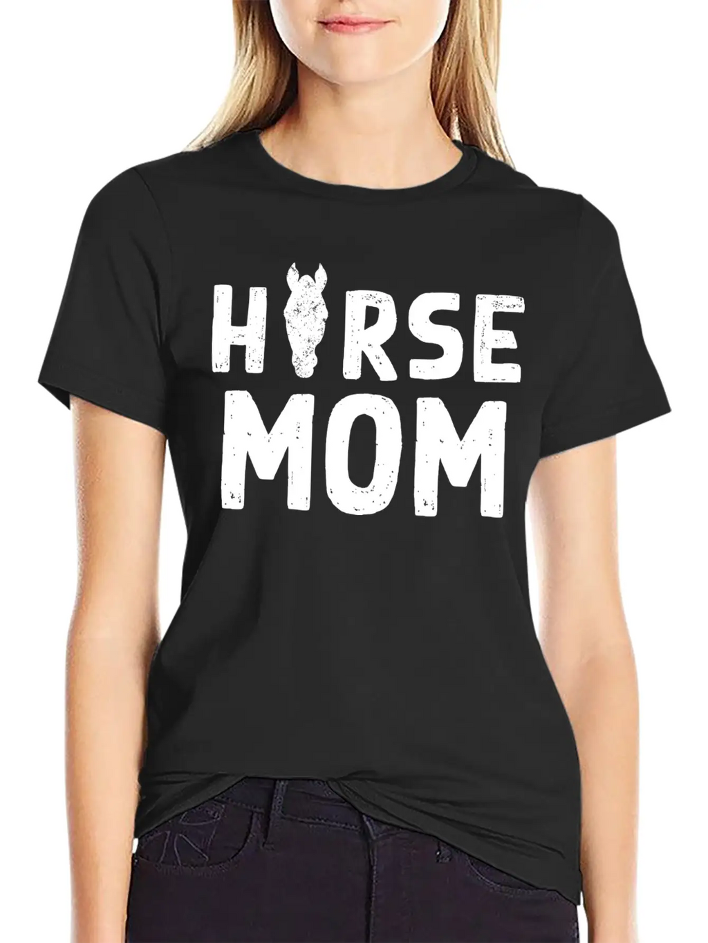 Horse Mom Design For Domestic Horse Pet Owners Breathable Soft Cotton T-Shirt – Timeless Casual Look