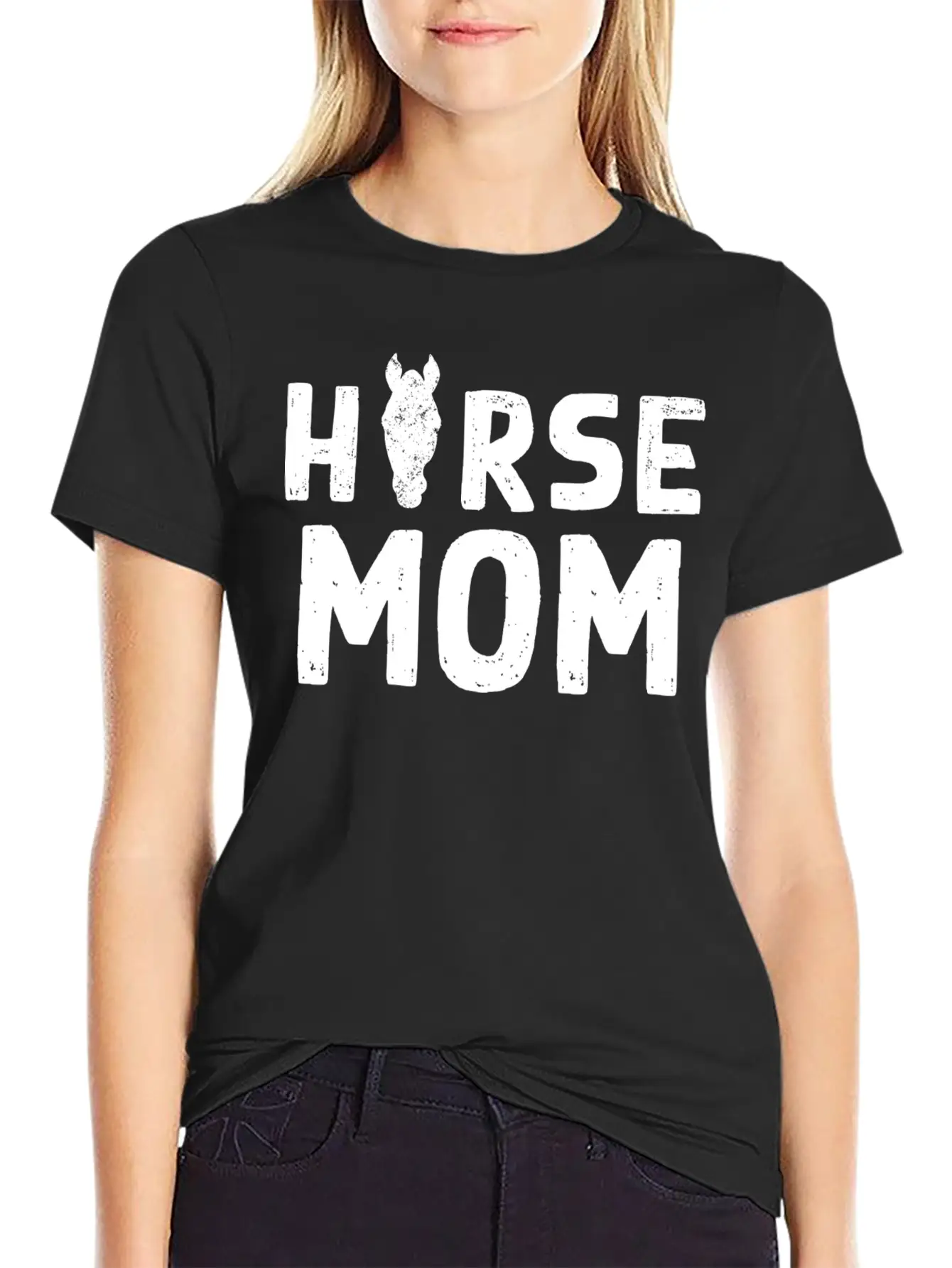 Horse Mom Design For Domestic Horse Pet Owners Breathable Soft Cotton T-Shirt – Timeless Casual Look