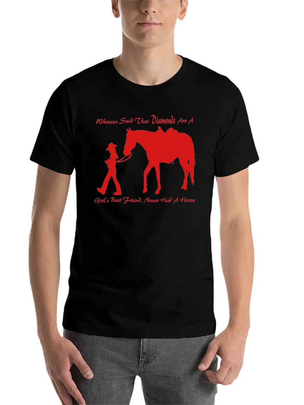 Horse N Diamond Classic Fit Graphic Tee For Daily Comfort – Unisex Cotton Shirt