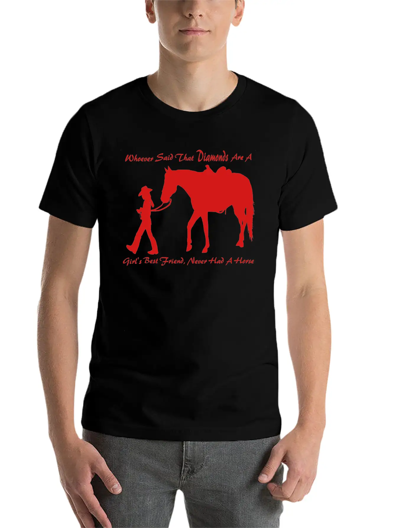Horse N Diamond Classic Fit Graphic Tee For Daily Comfort – Unisex Cotton Shirt