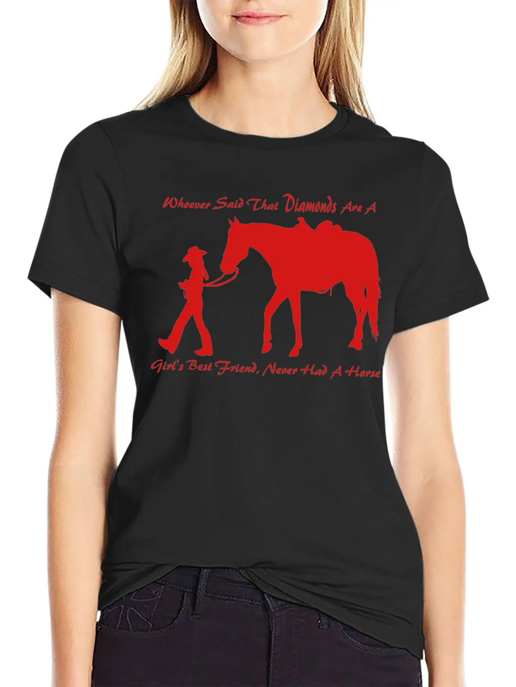 Horse N Diamond Classic Fit Graphic Tee For Daily Comfort – Unisex Cotton Shirt