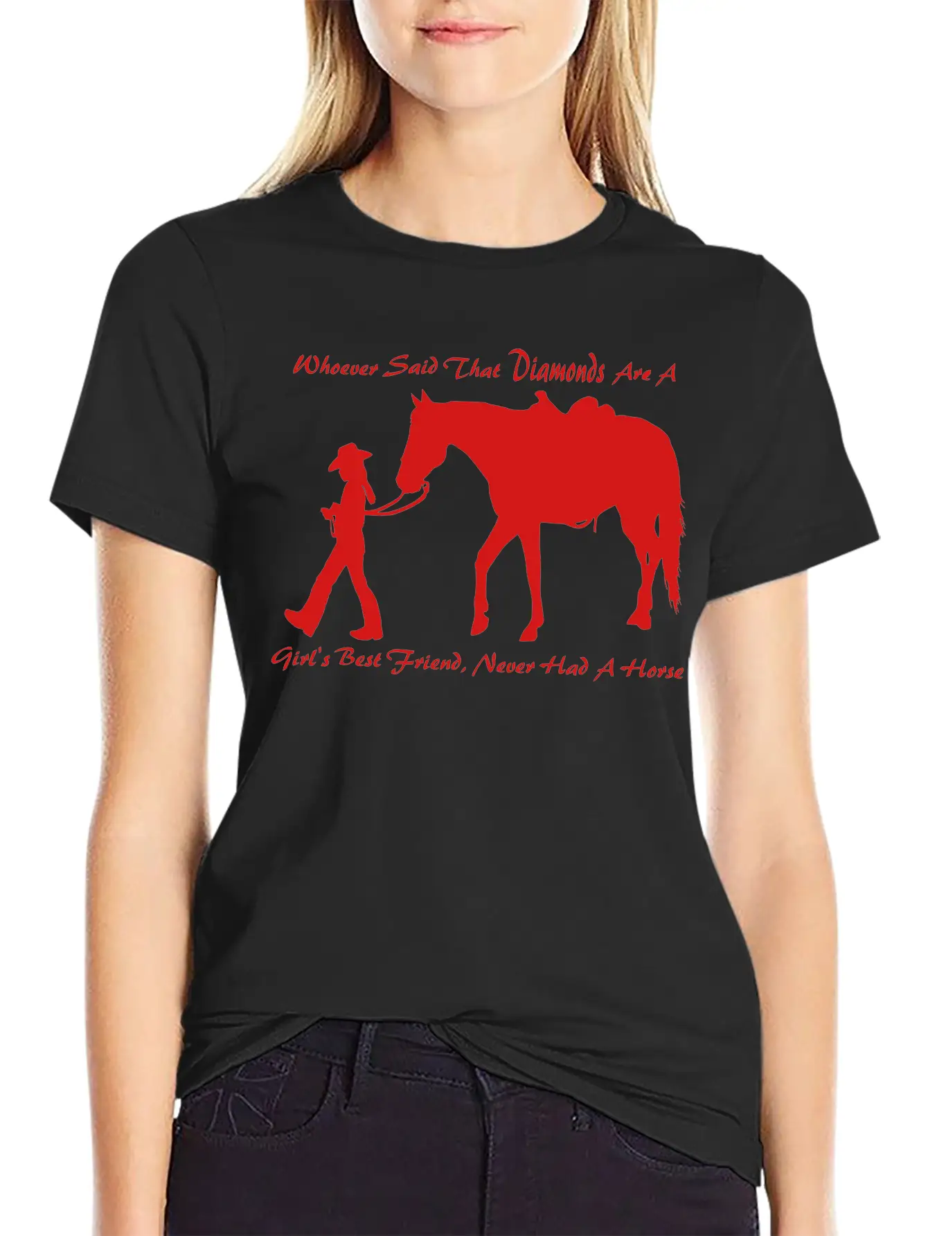 Horse N Diamond Classic Fit Graphic Tee For Daily Comfort – Unisex Cotton Shirt