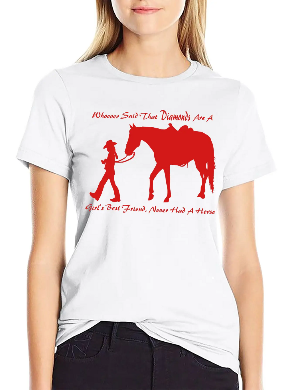 Horse N Diamond Classic Fit Graphic Tee For Daily Comfort – Unisex Cotton Shirt