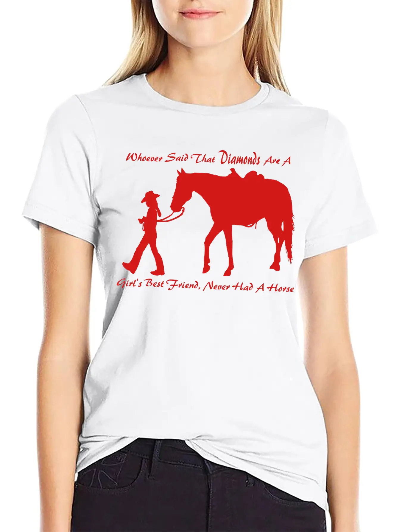 Horse N Diamond Classic Fit Graphic Tee For Daily Comfort – Unisex Cotton Shirt