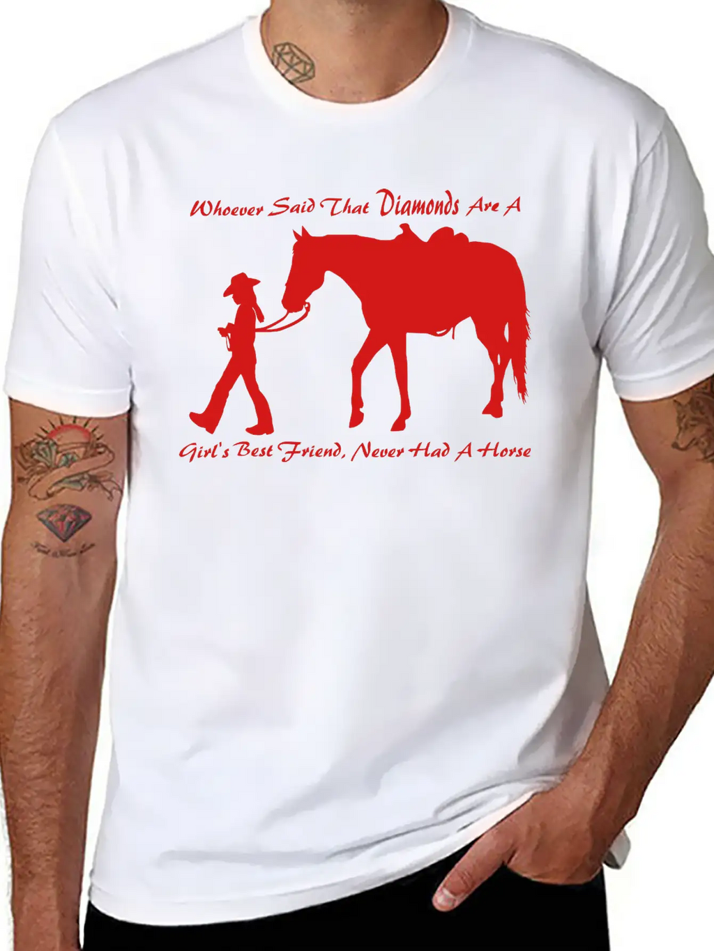 Horse N Diamond Classic Fit Graphic Tee For Daily Comfort – Unisex Cotton Shirt