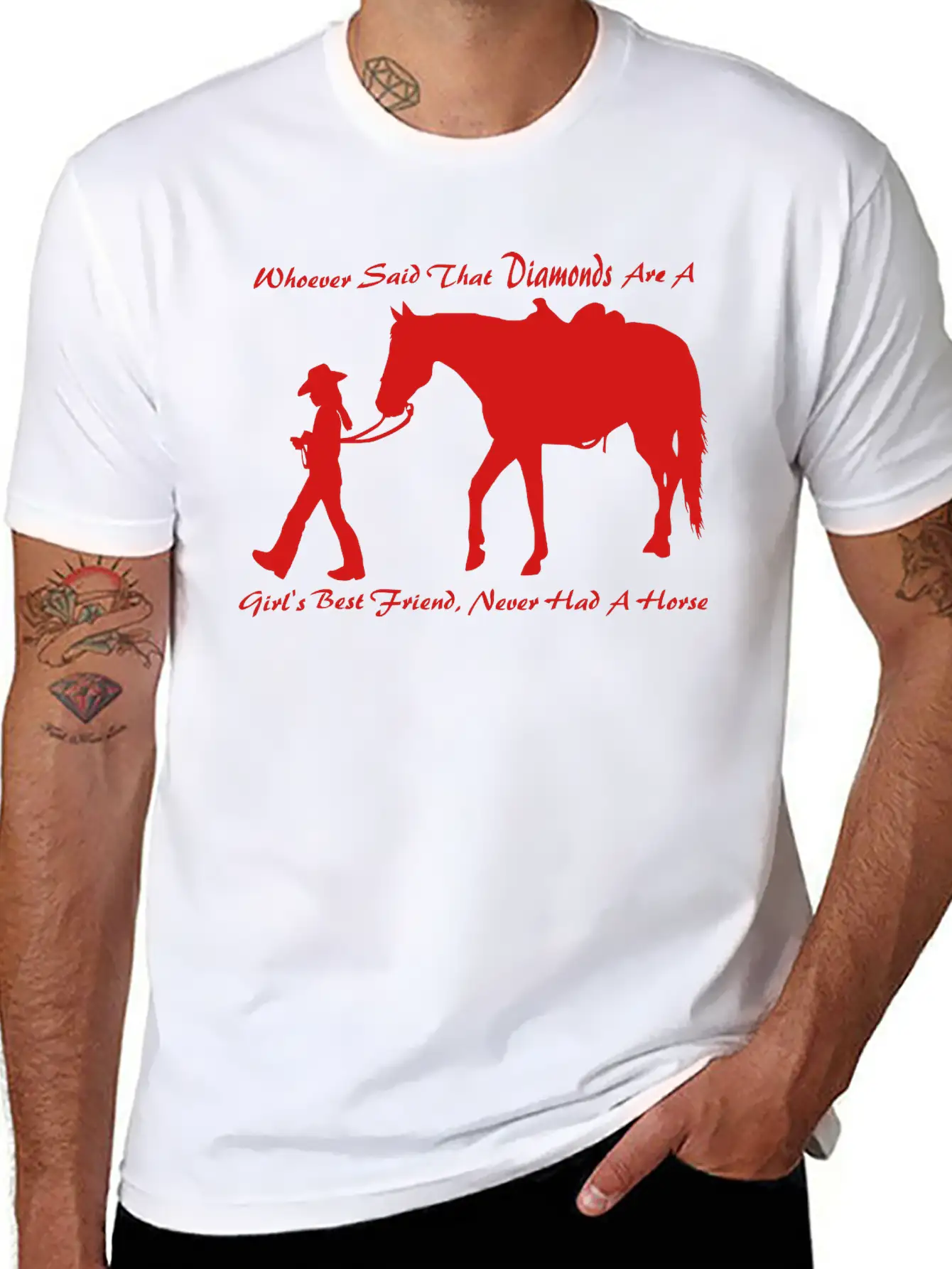 Horse N Diamond Classic Fit Graphic Tee For Daily Comfort – Unisex Cotton Shirt