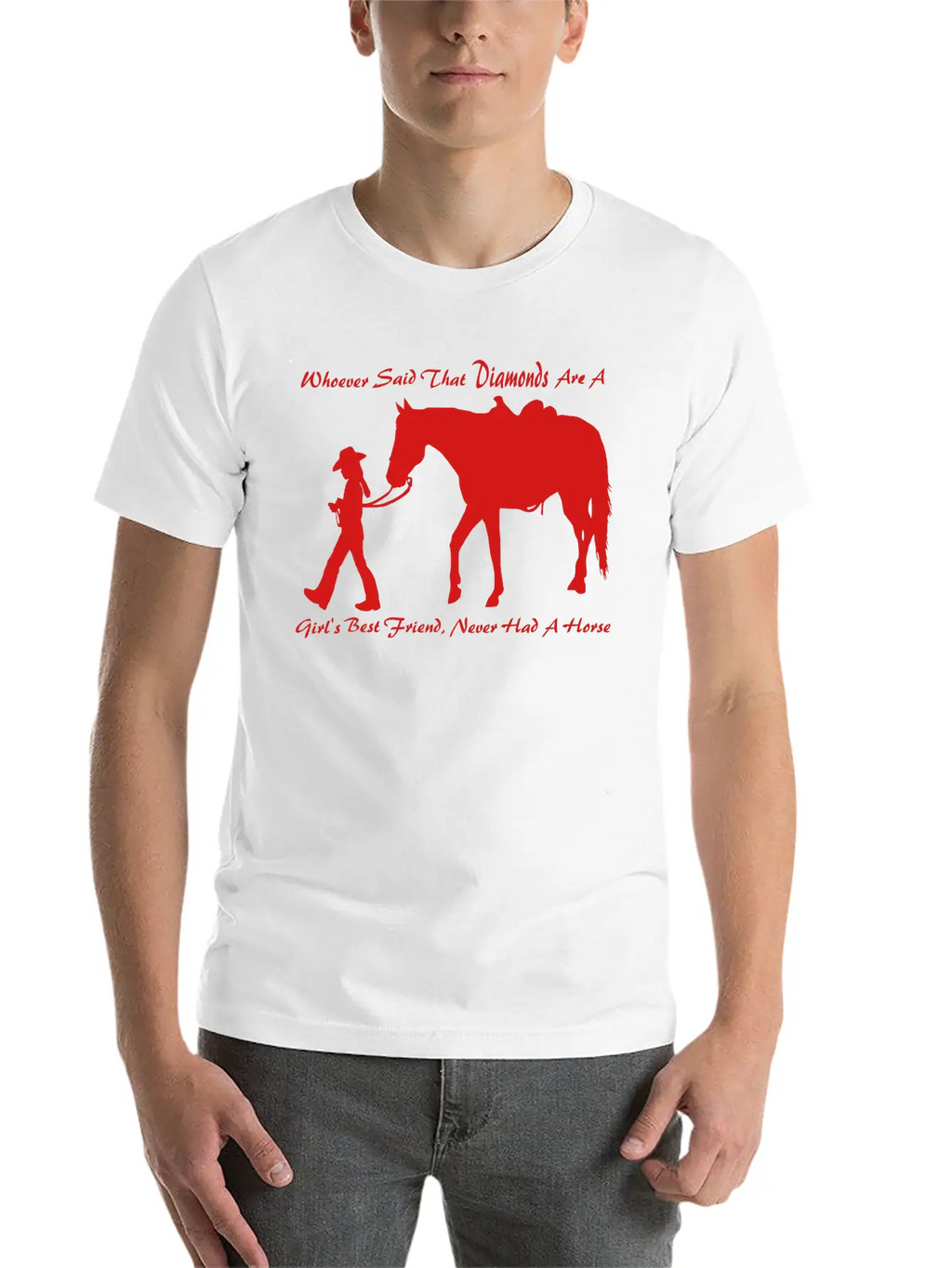 Horse N Diamond Classic Fit Graphic Tee For Daily Comfort – Unisex Cotton Shirt