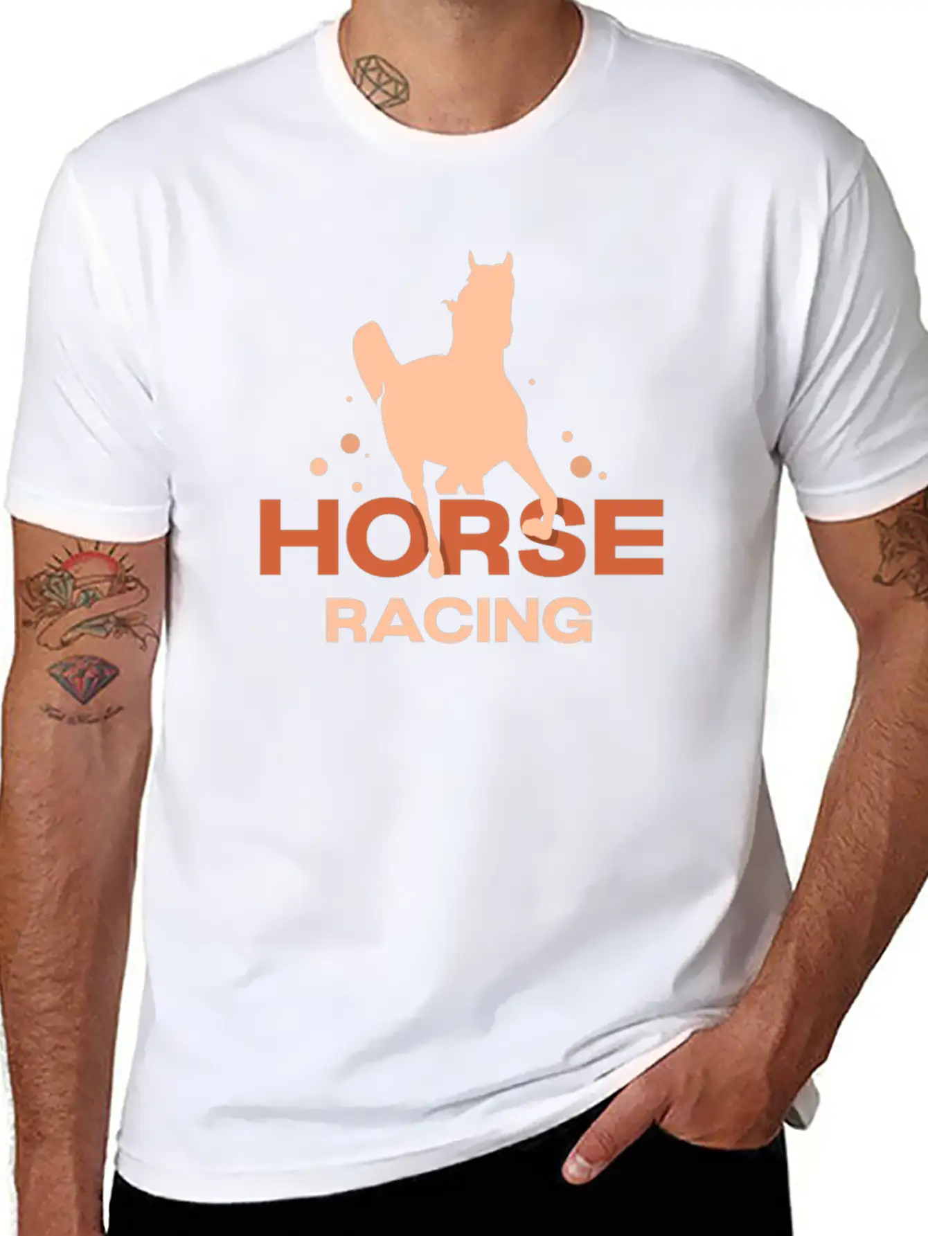 Horse Racing Race Horses Racer Casual Graphic T-Shirt – Simple And Comfortable Daily Wear