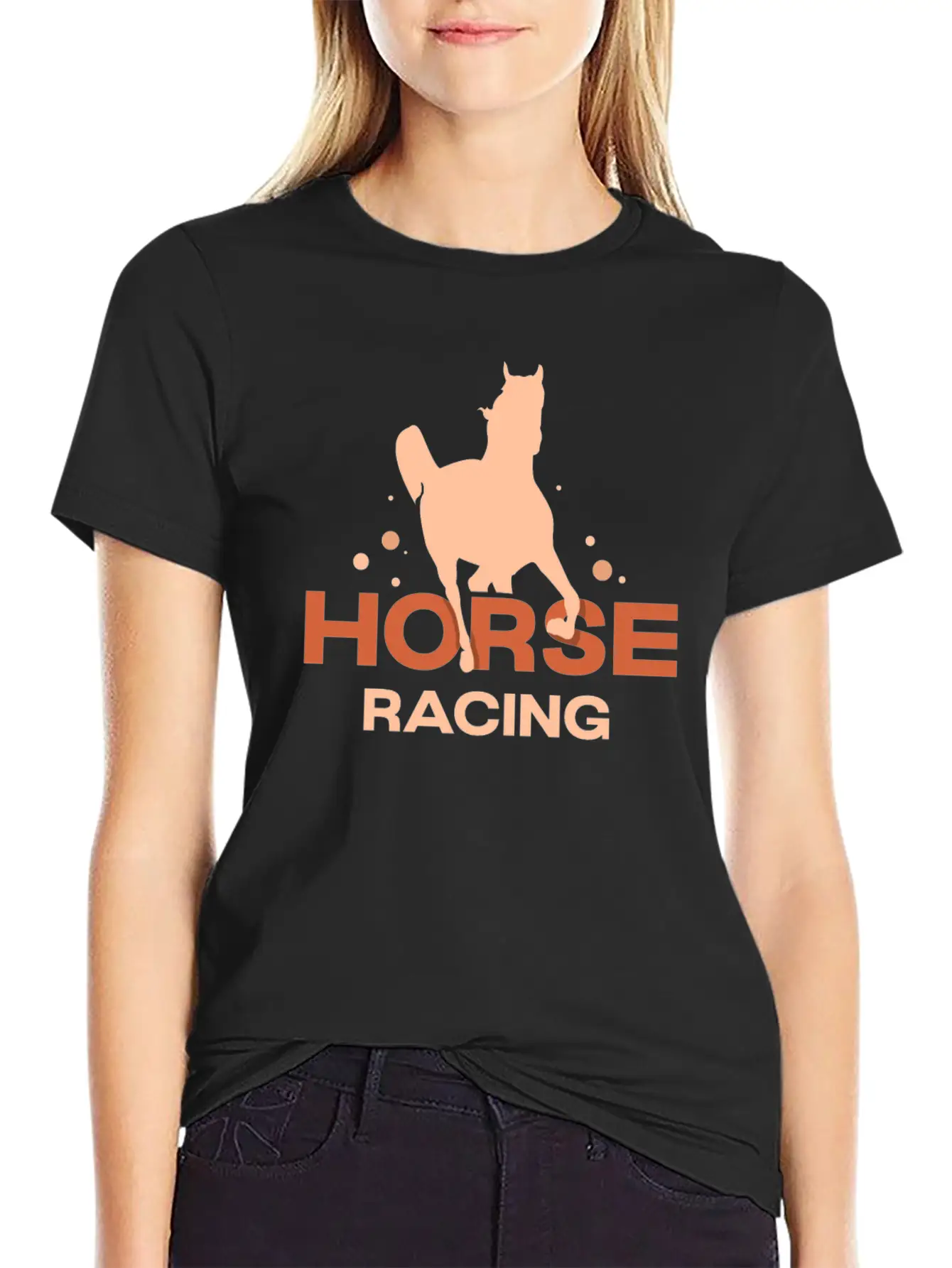 Horse Racing Race Horses Racer Casual Graphic T-Shirt – Simple And Comfortable Daily Wear