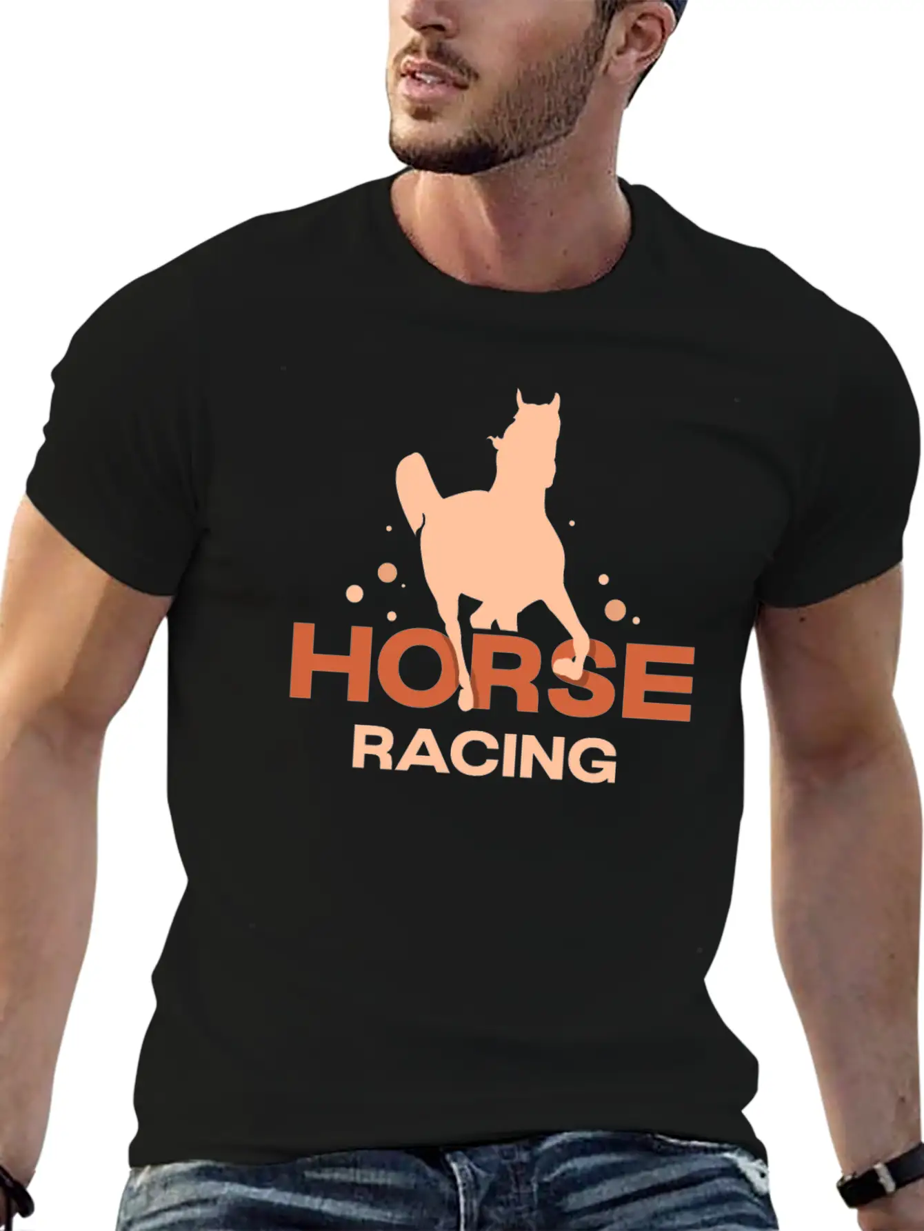 Horse Racing Race Horses Racer Casual Graphic T-Shirt – Simple And Comfortable Daily Wear