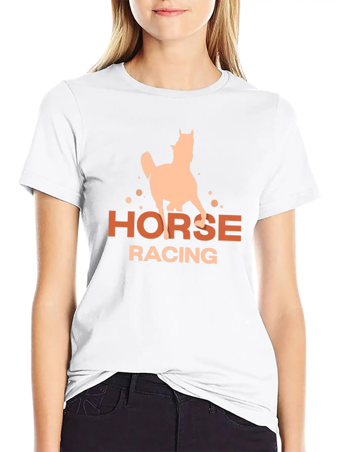 Horse Racing Race Horses Racer Casual Graphic T-Shirt – Simple And Comfortable Daily Wear