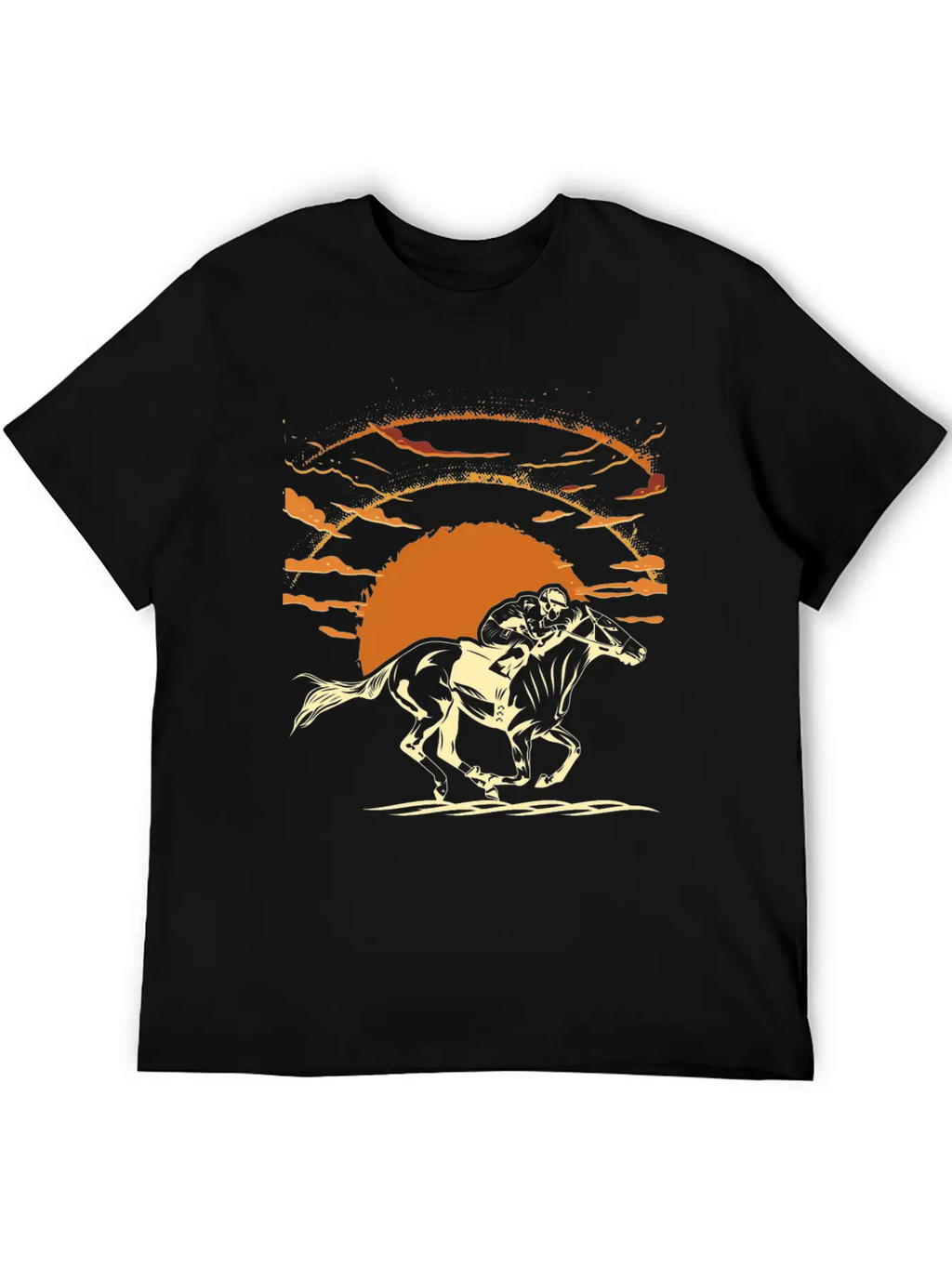 Horse Racing Unisex Casual T-Shirt – Clean Design For Daily Comfort