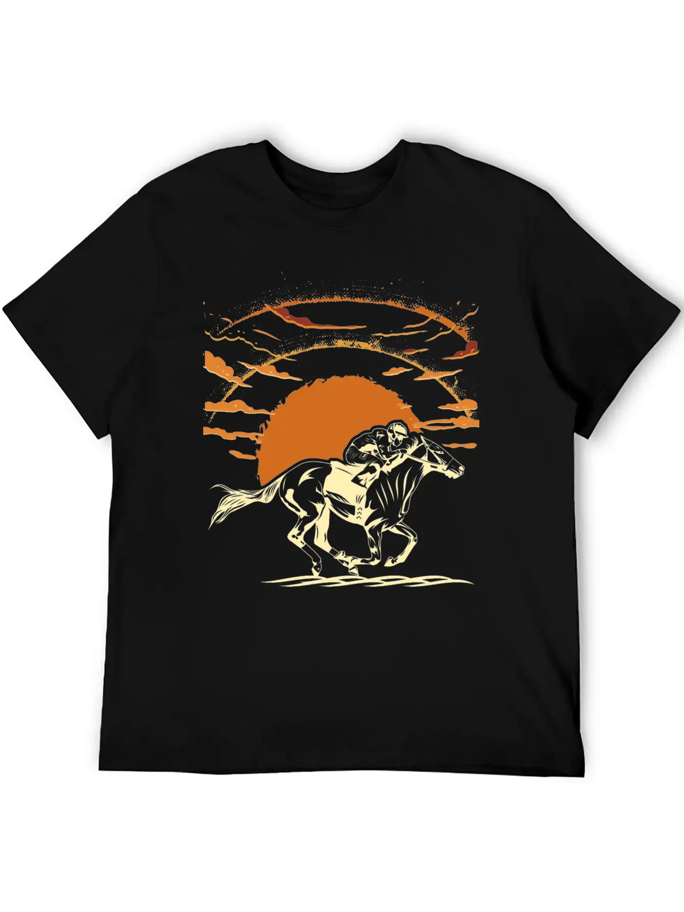 Horse Racing Unisex Casual T-Shirt – Clean Design For Daily Comfort