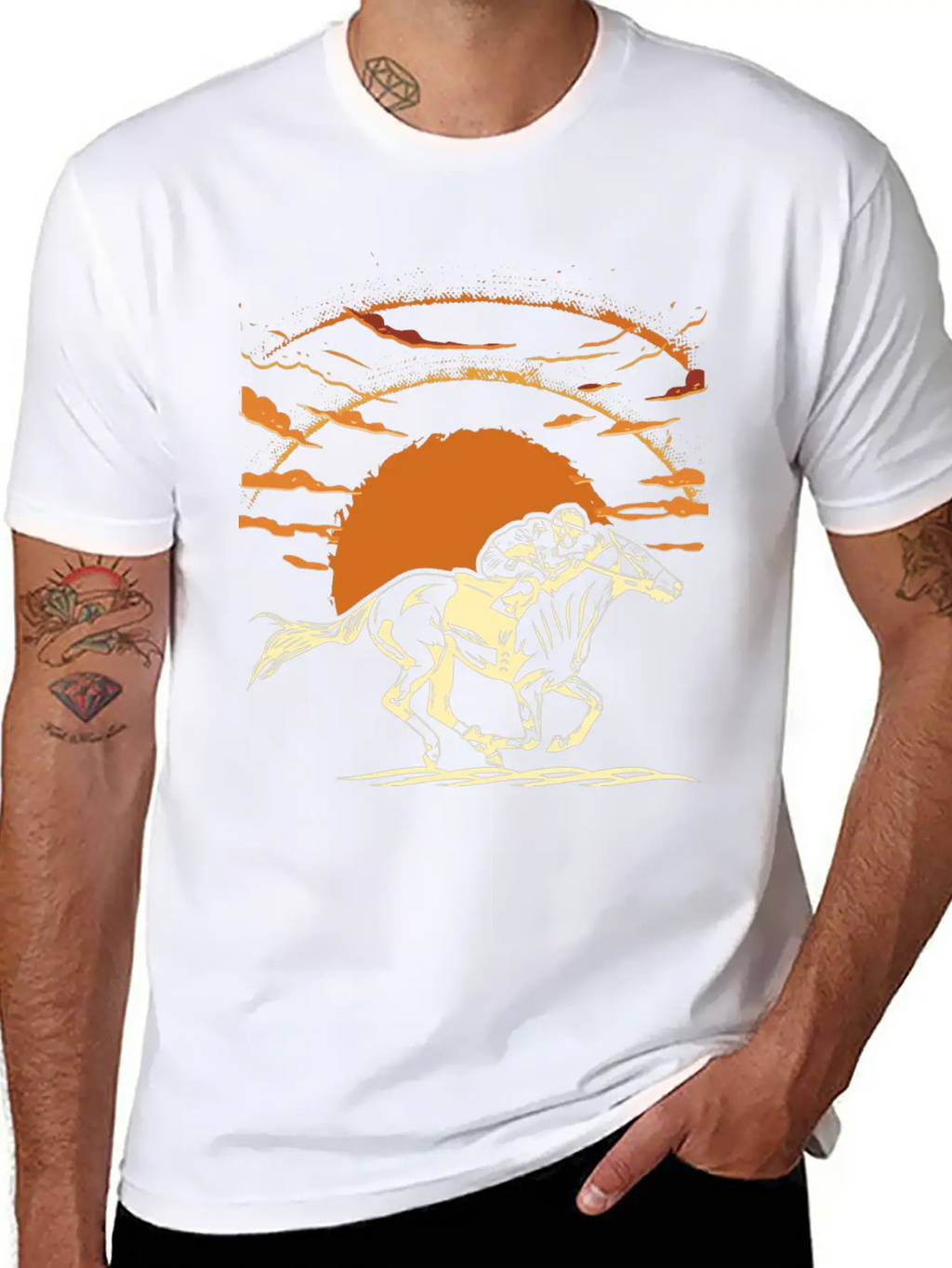 Horse Racing Unisex Casual T-Shirt – Clean Design For Daily Comfort