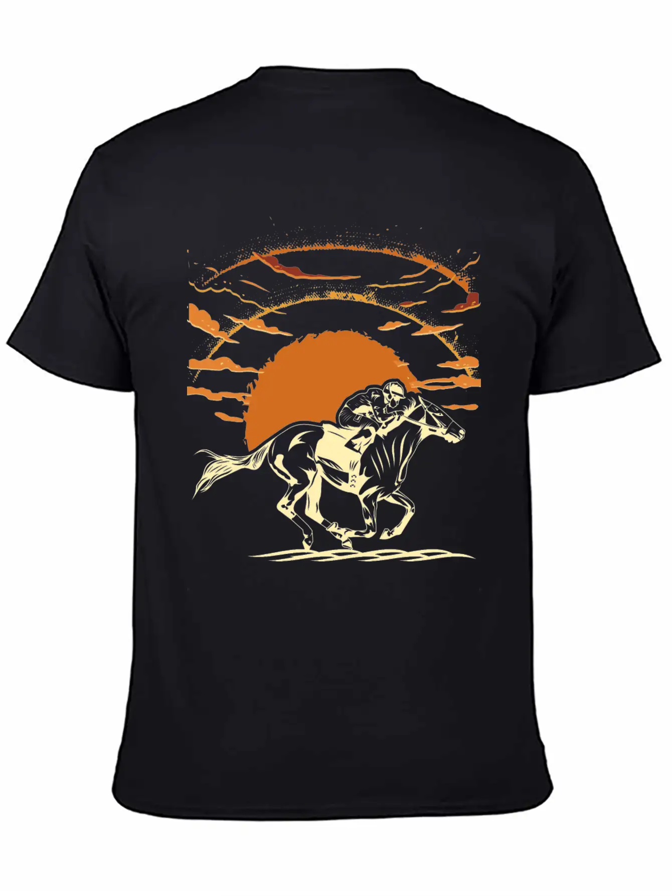 Horse Racing Unisex Casual T-Shirt – Clean Design For Daily Comfort