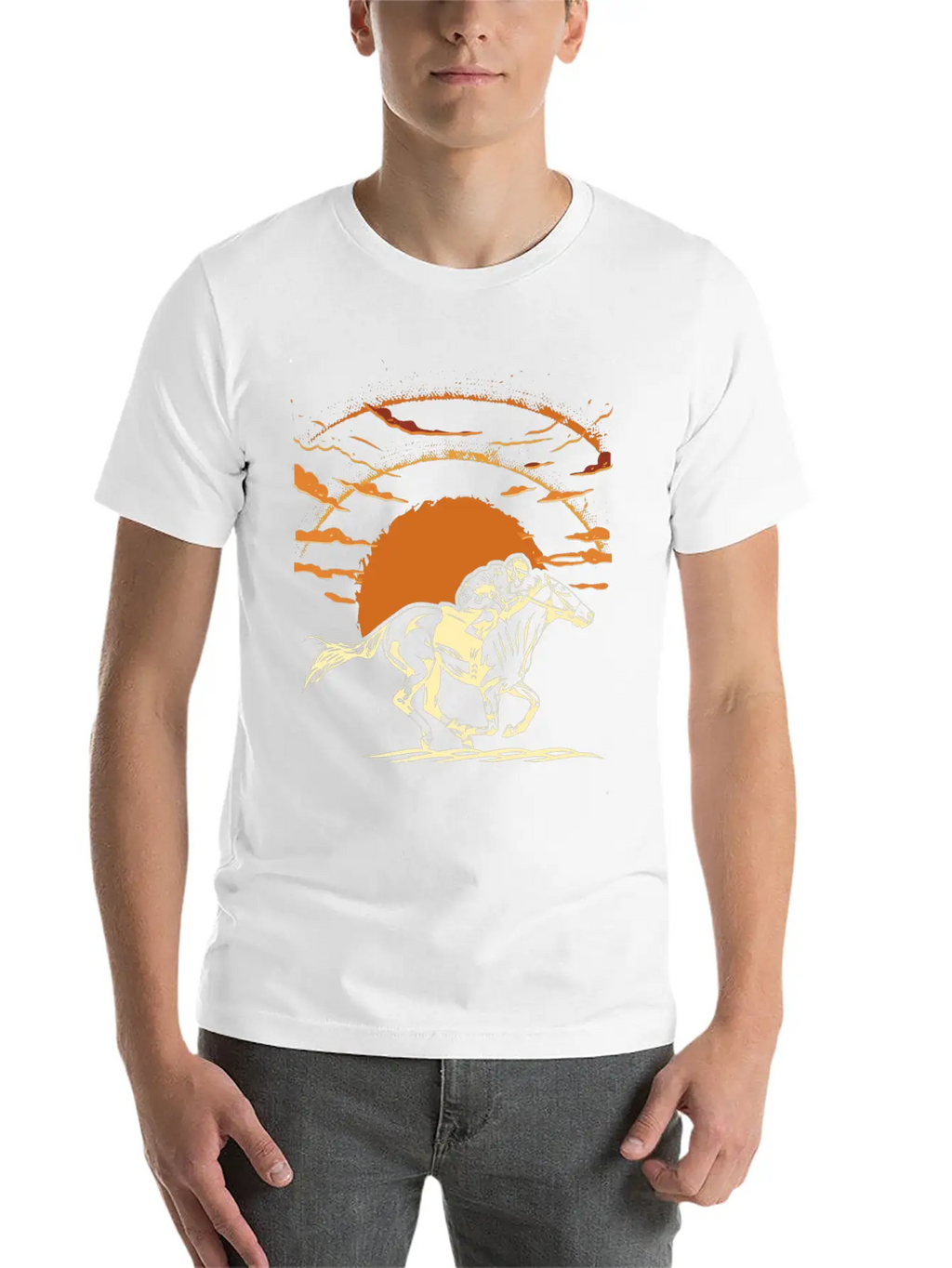 Horse Racing Unisex Casual T-Shirt – Clean Design For Daily Comfort