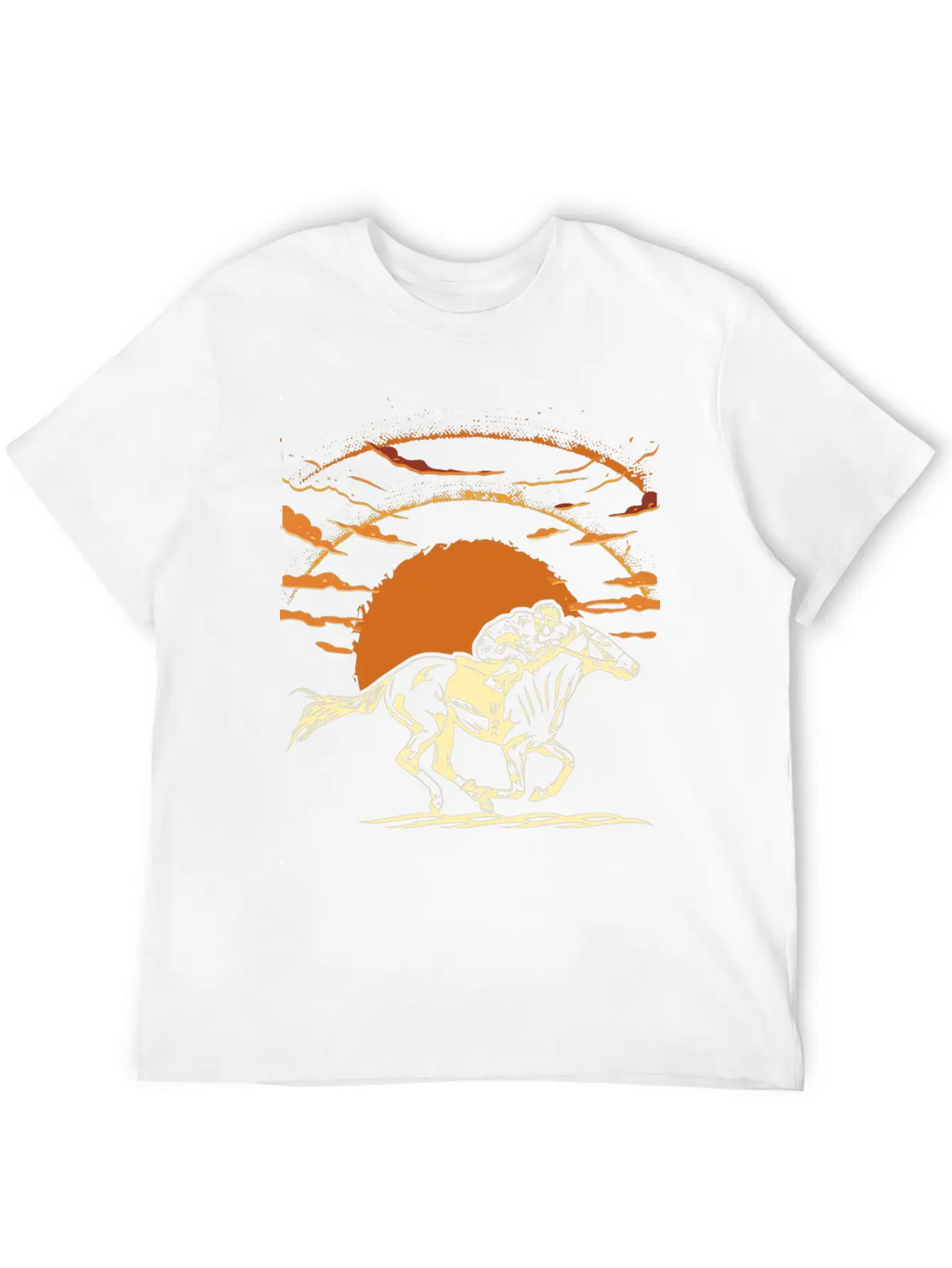 Horse Racing Unisex Casual T-Shirt – Clean Design For Daily Comfort