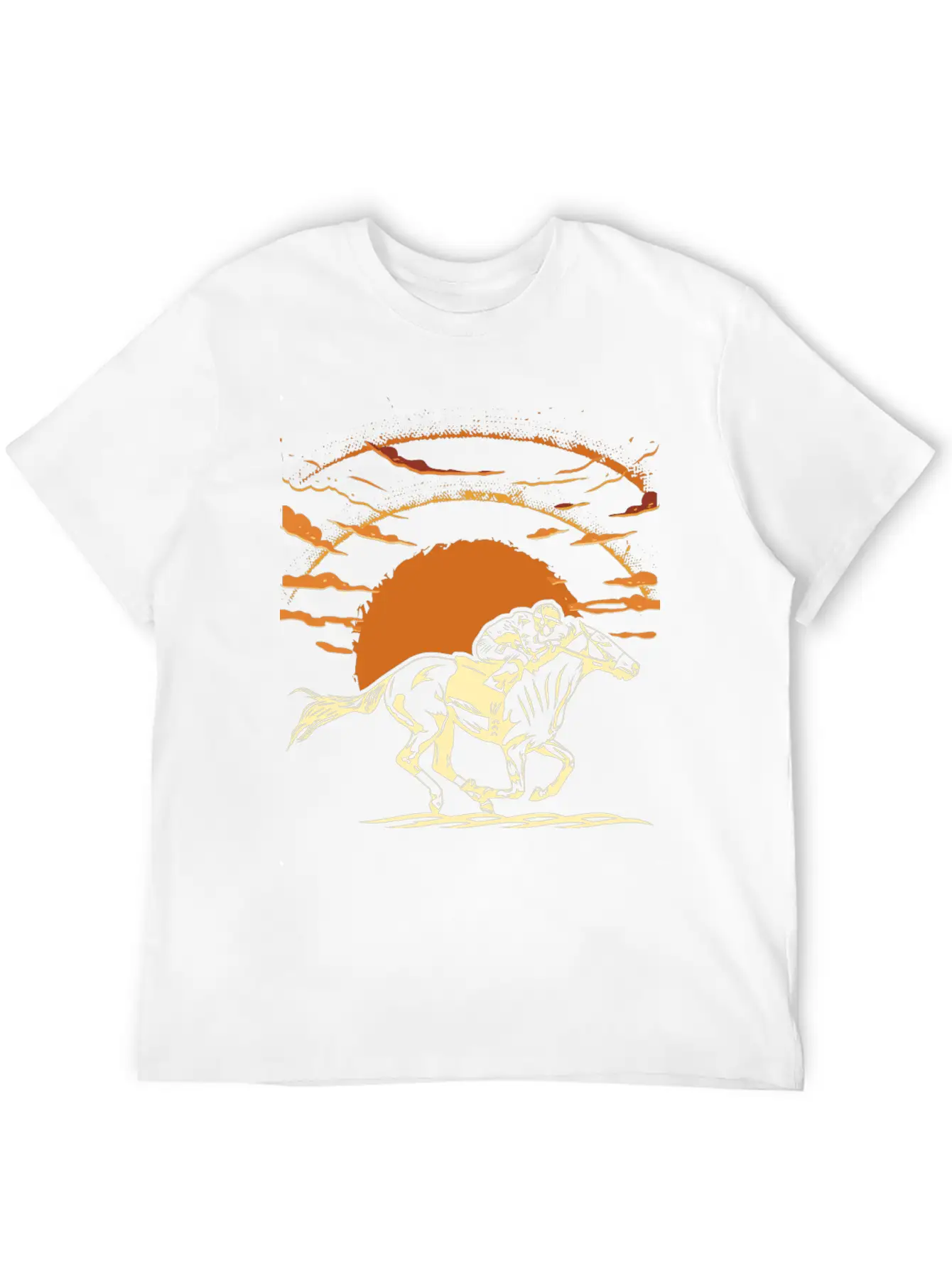 Horse Racing Unisex Casual T-Shirt – Clean Design For Daily Comfort