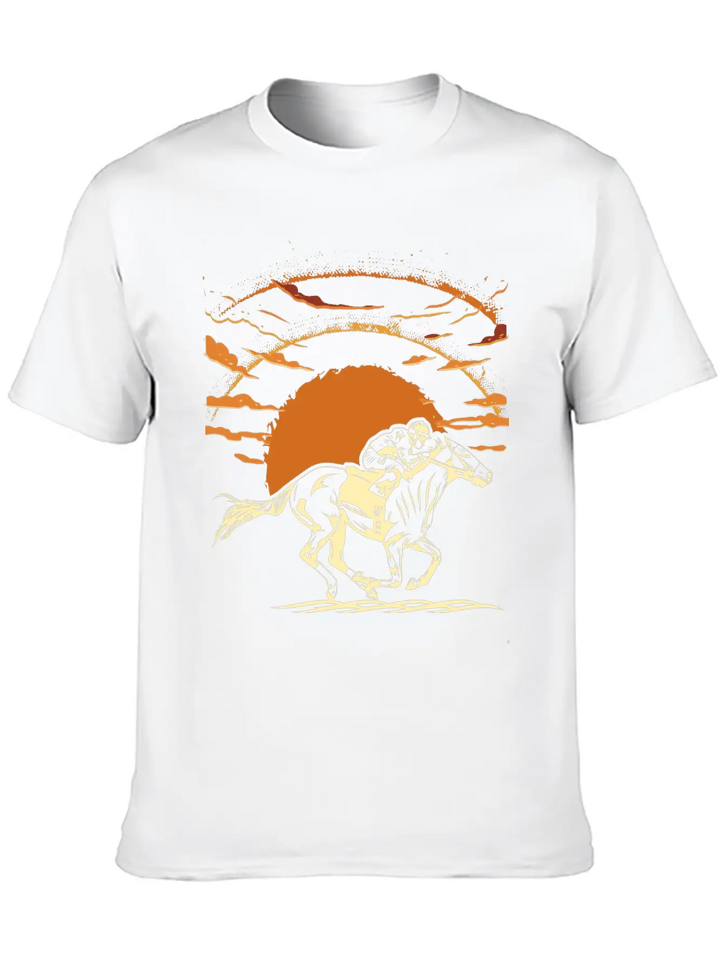 Horse Racing Unisex Casual T-Shirt – Clean Design For Daily Comfort